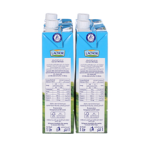 Lacnor Long Life Low Fat Milk 1 L × 4 Pack