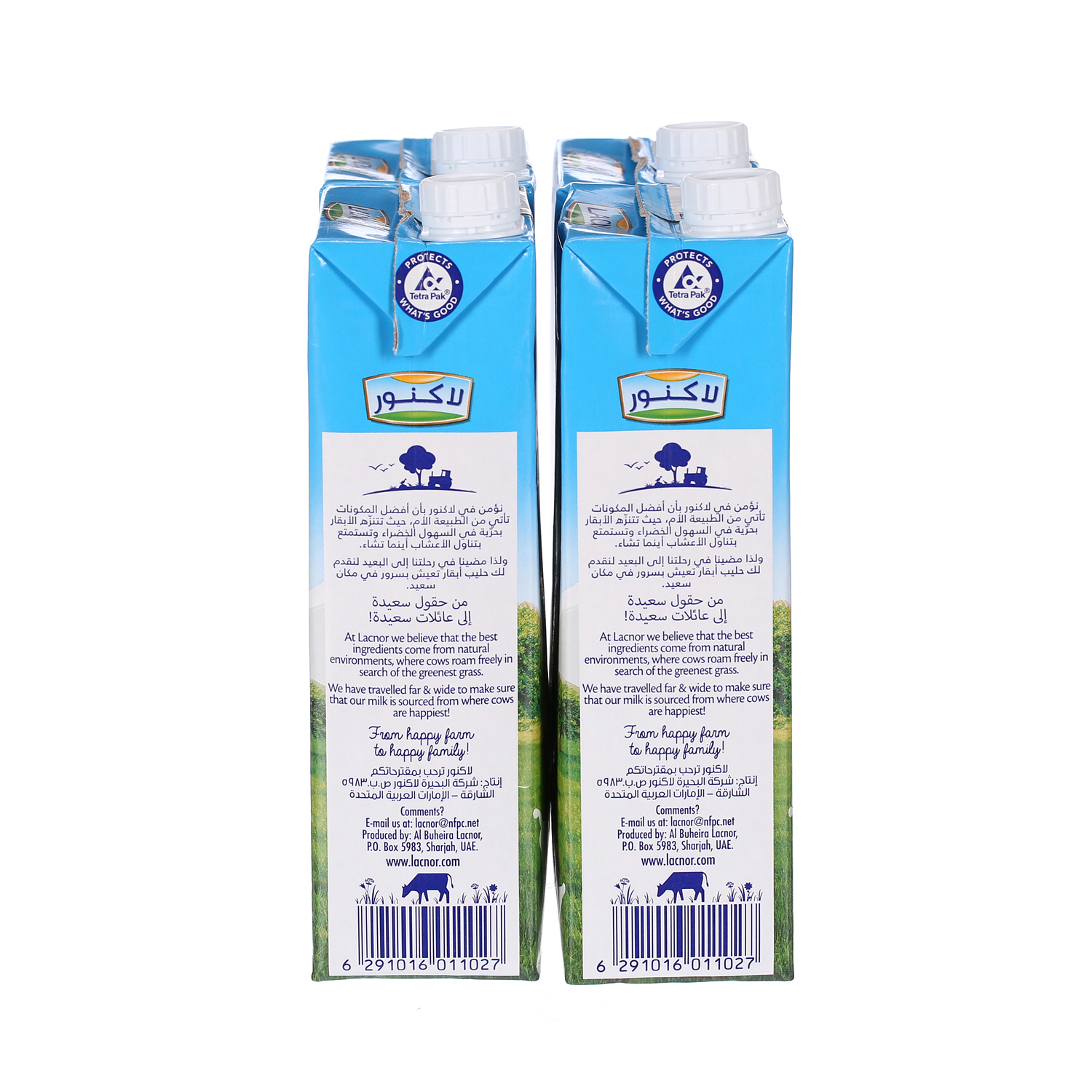 Lacnor Long Life Low Fat Milk 1 L × 4 Pack