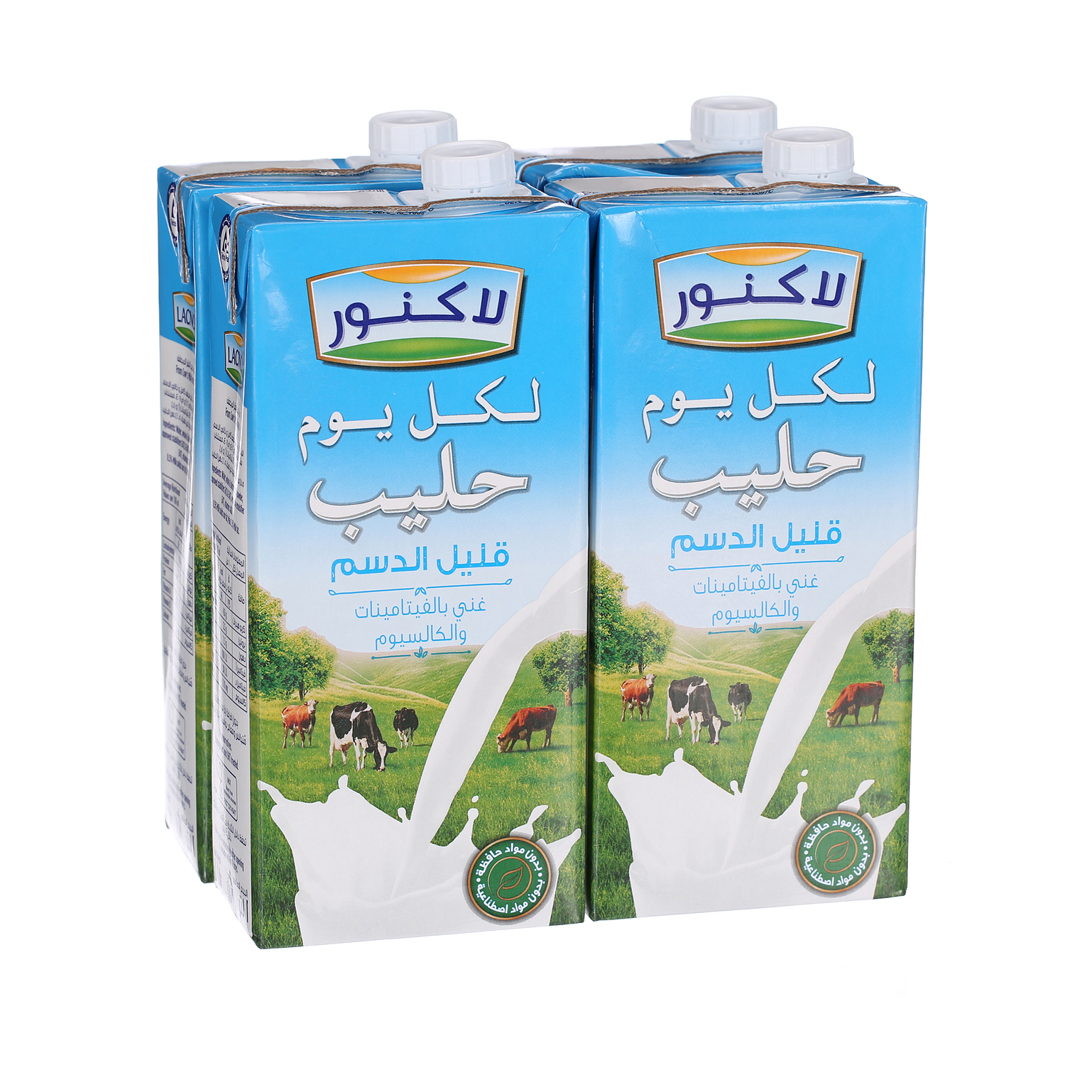 Lacnor Long Life Low Fat Milk 1 L × 4 Pack