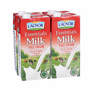 Lacnor Essential Full Cream Milk 4 x 1Liter