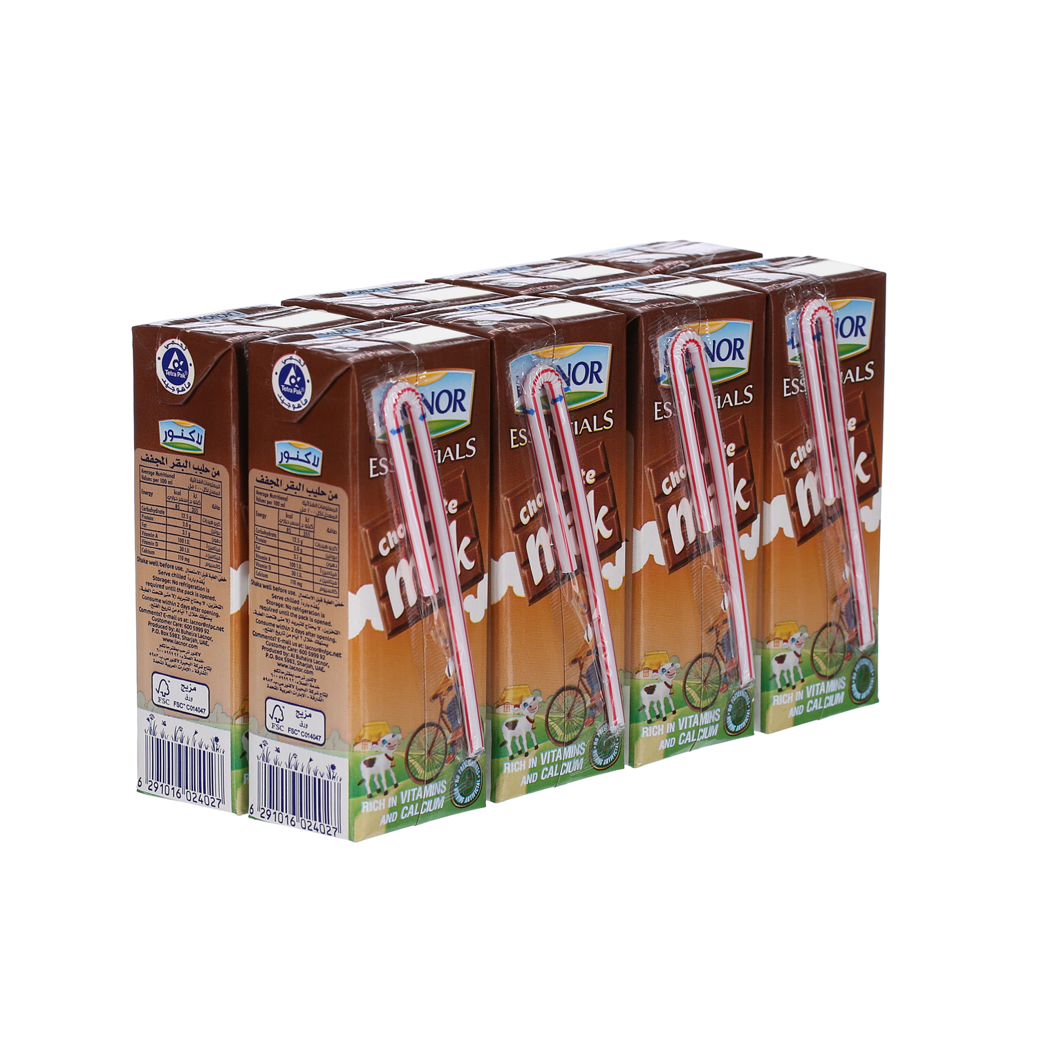 Lacnor Chocolate Milk 200 ml x 8 Pack