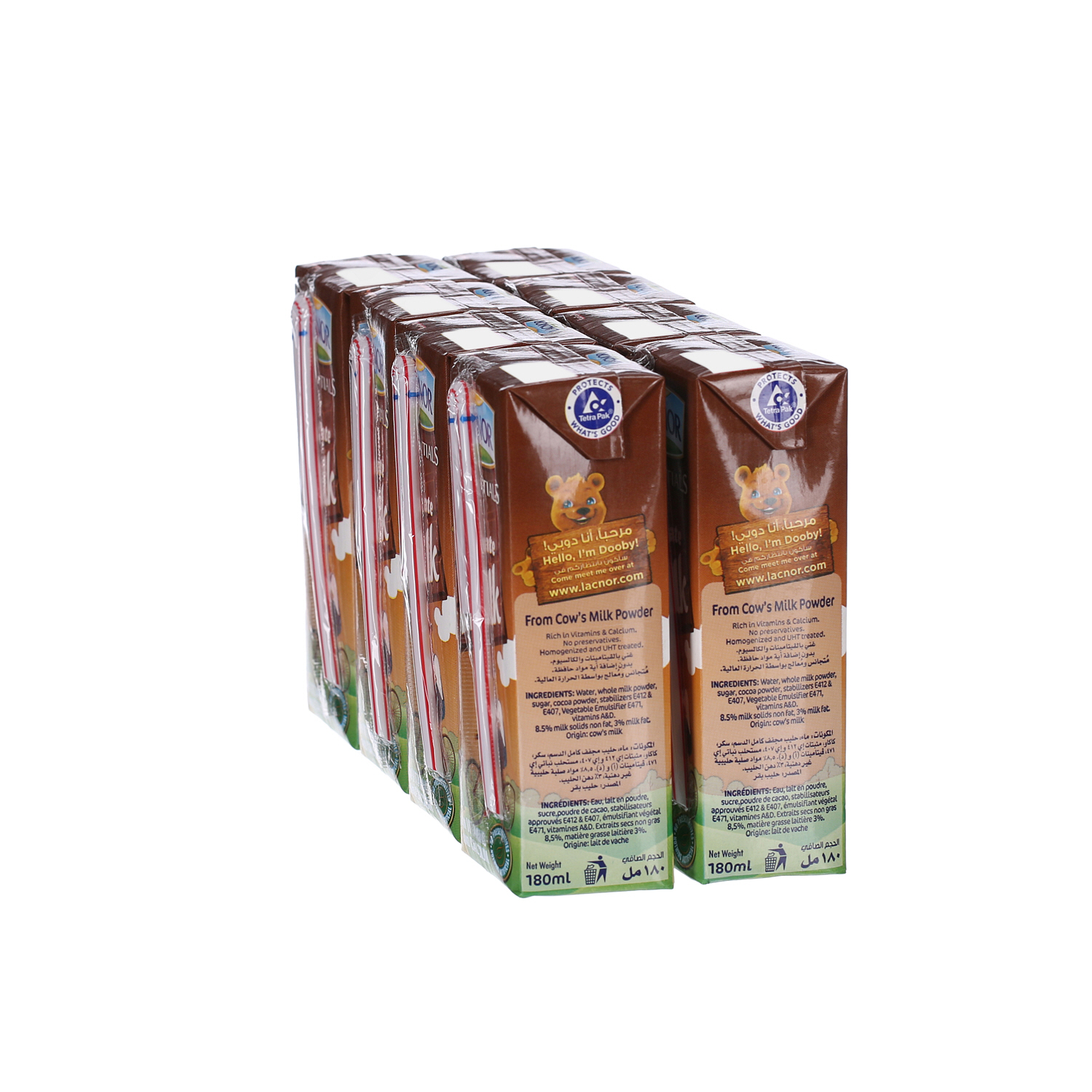 Lacnor Chocolate Milk 200 ml x 8 Pack