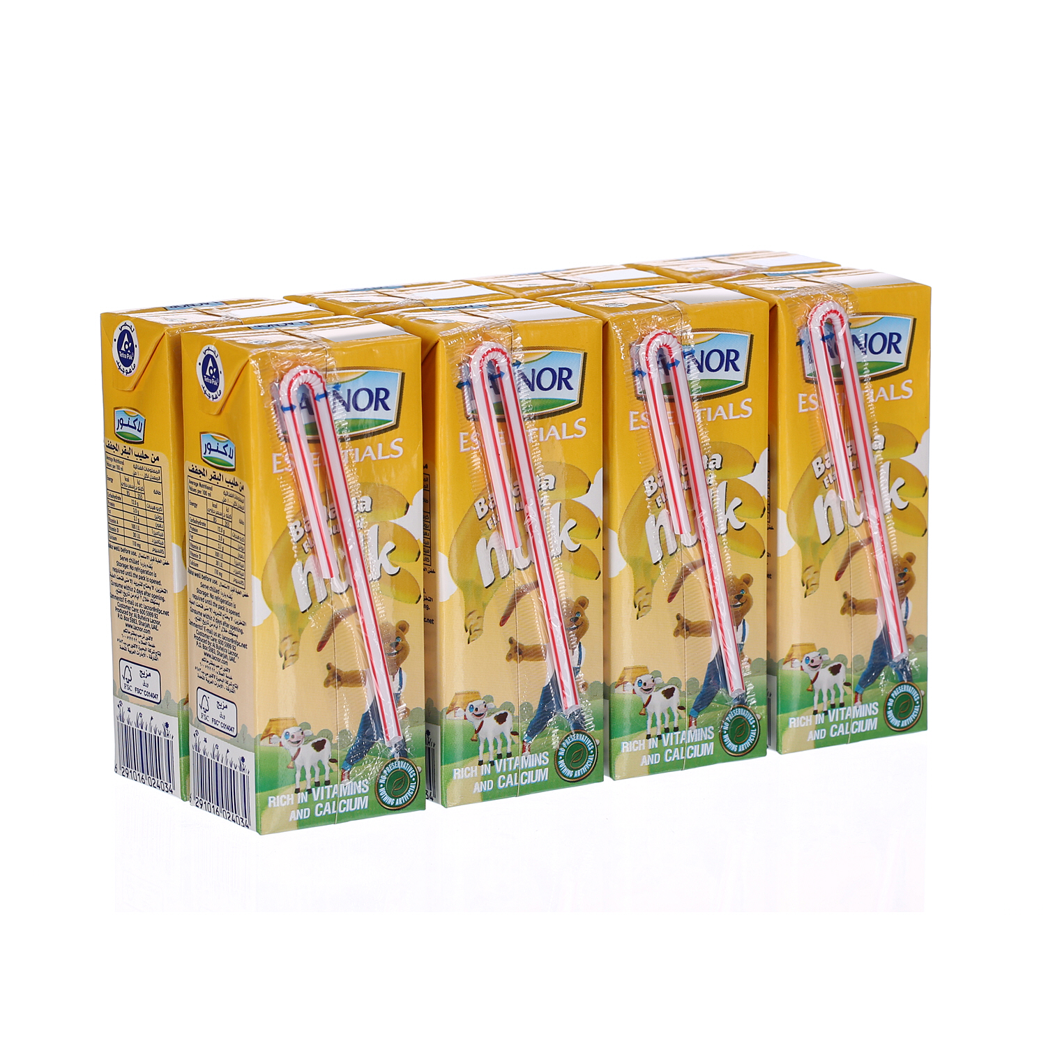 Lacnor Banana Milk 180 ml × 8 Pack