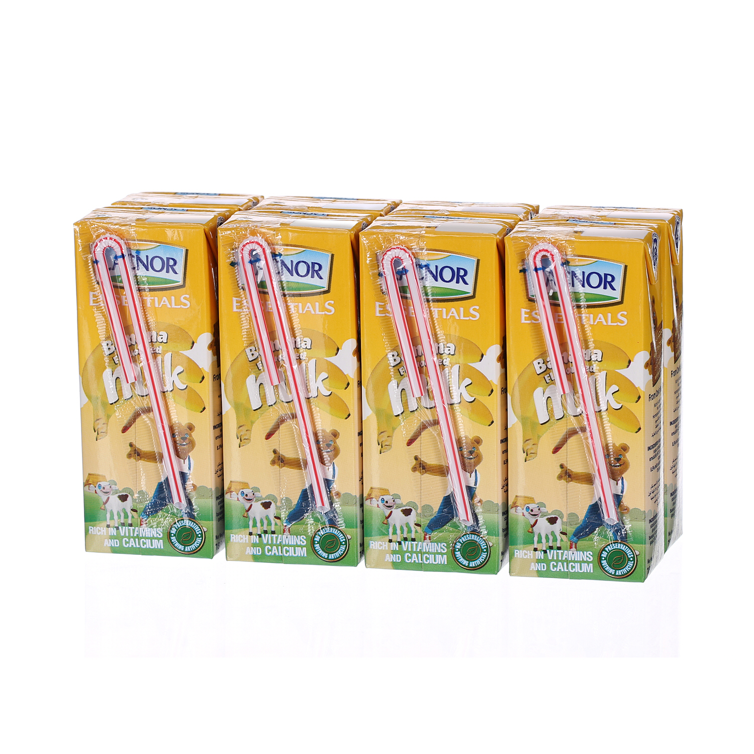 Lacnor Banana Milk 180 ml × 8 Pack