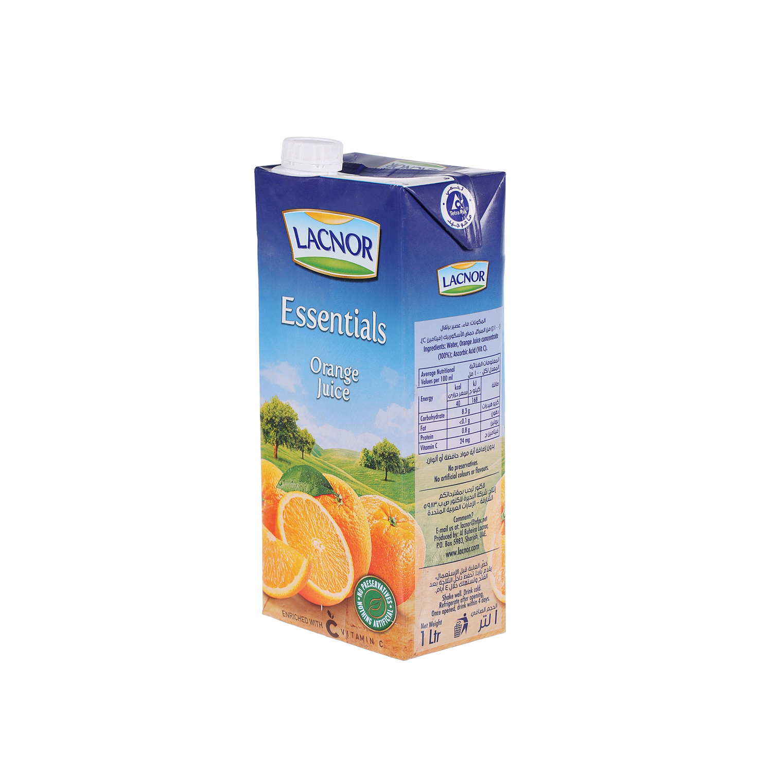 Lacnor Orange Fresh Juice 1 L