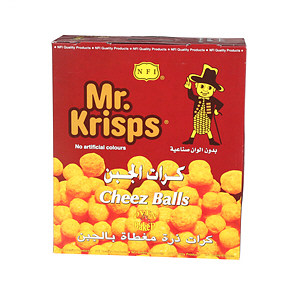 Mr Krisps Cheese Balls 15gm × 25'S