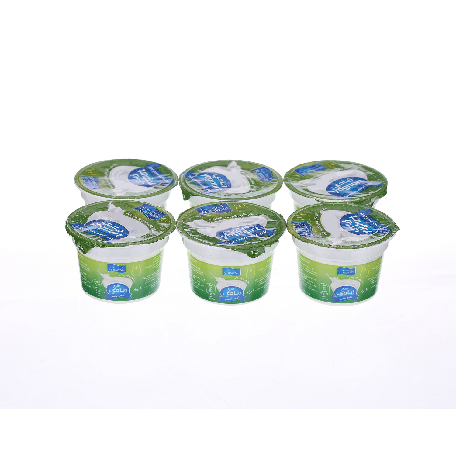 Al Rawabi Fresh Yoghurt Full Cream 90 g × 6 Pack