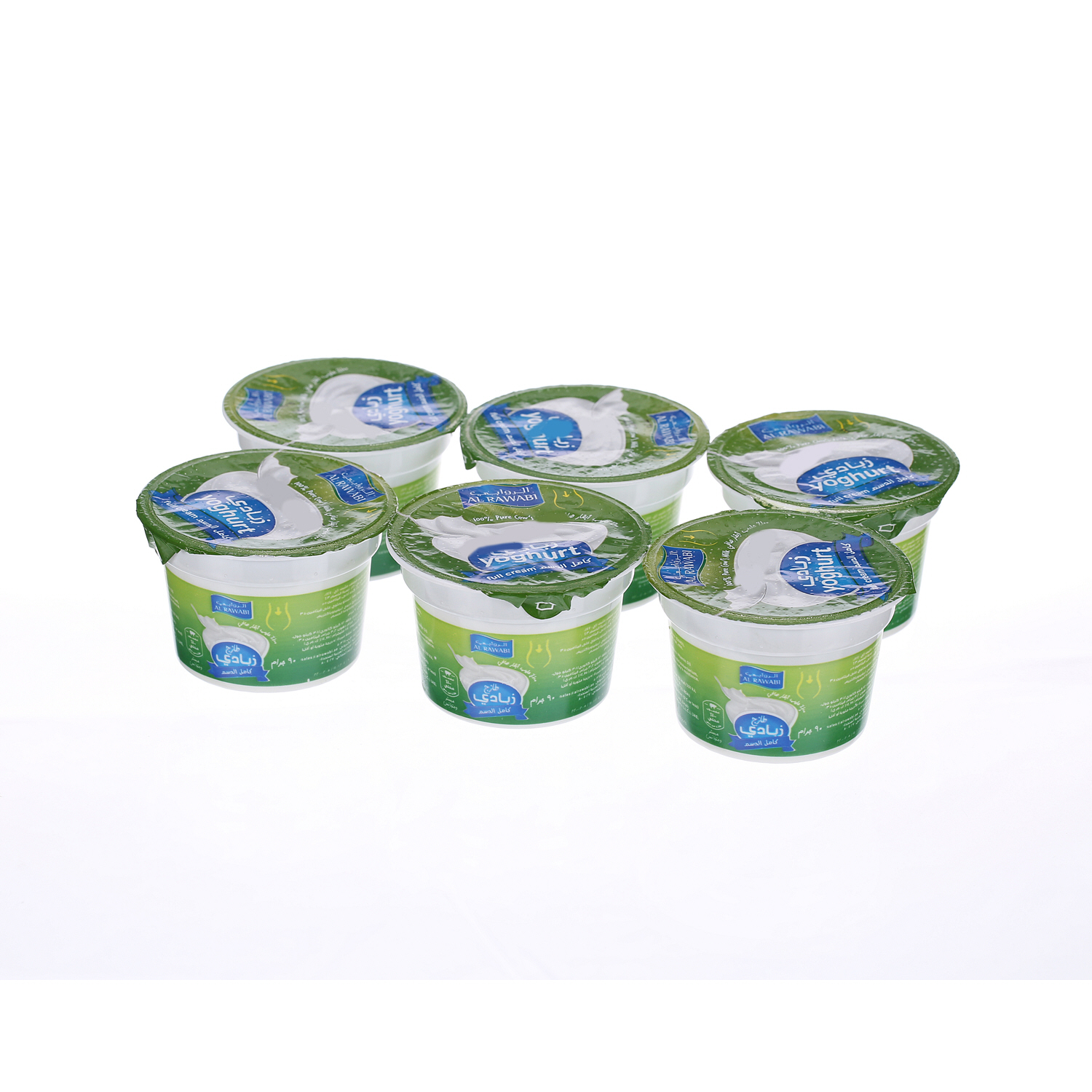 Al Rawabi Fresh Yoghurt Full Cream 90 g × 6 Pack
