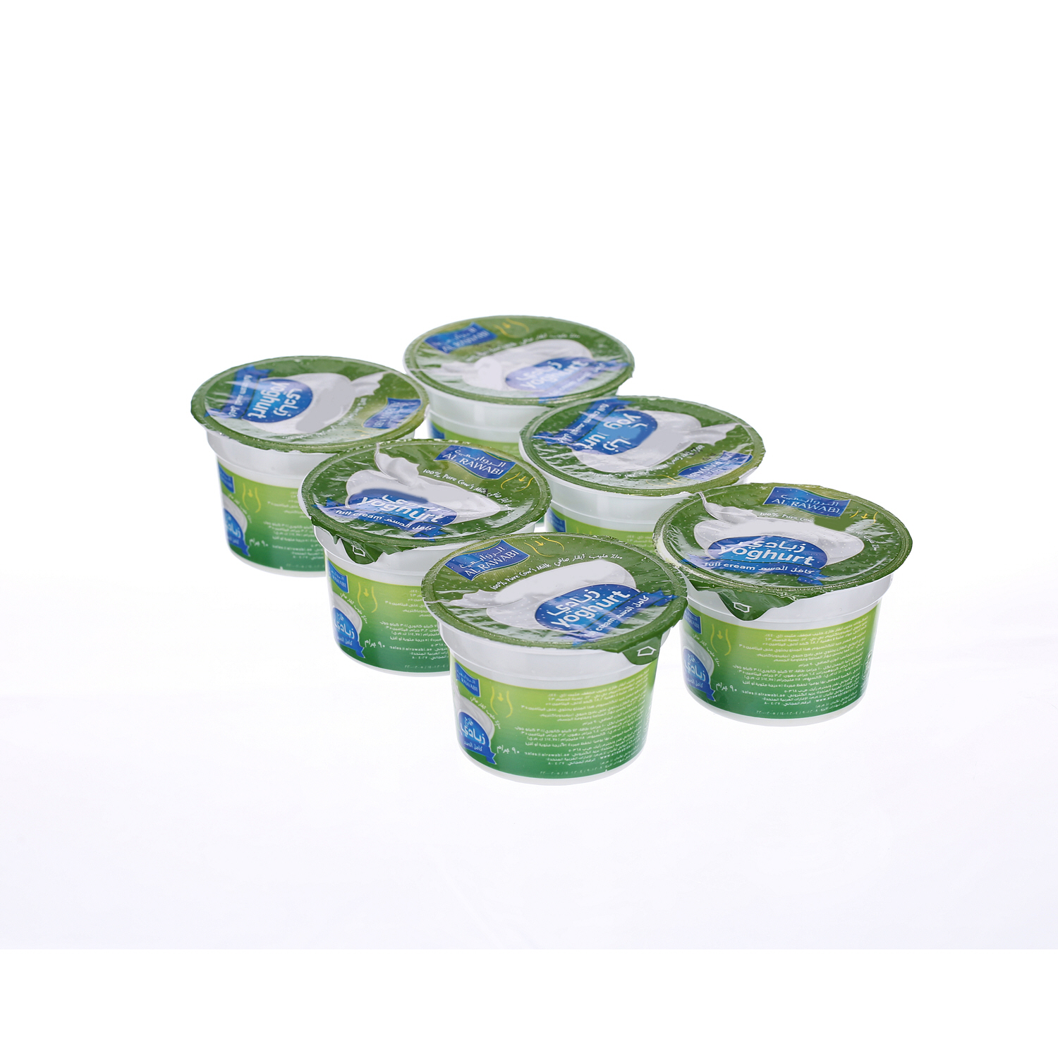 Al Rawabi Fresh Yoghurt Full Cream 90 g × 6 Pack