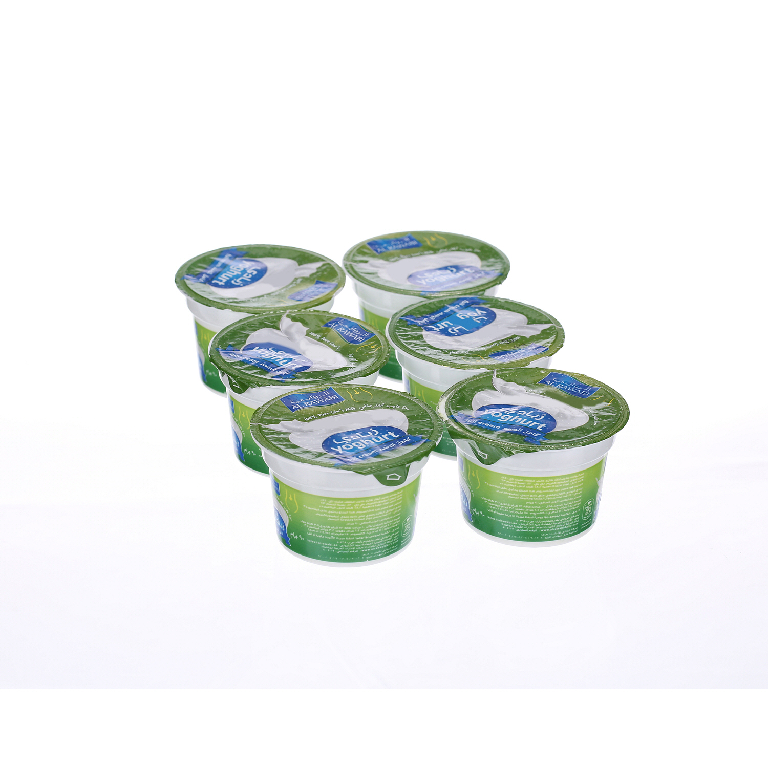 Al Rawabi Fresh Yoghurt Full Cream 90 g × 6 Pack