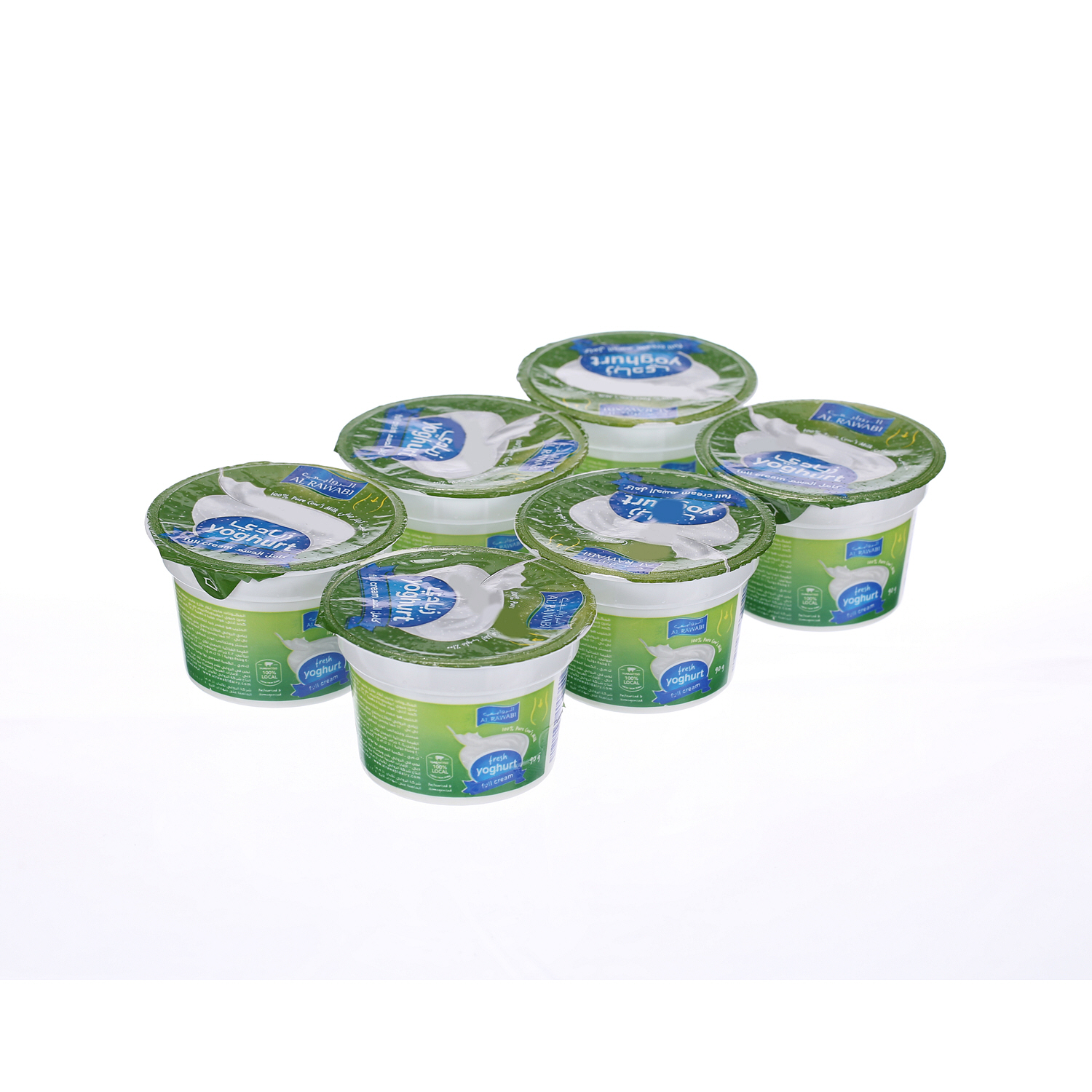 Al Rawabi Fresh Yoghurt Full Cream 90 g × 6 Pack