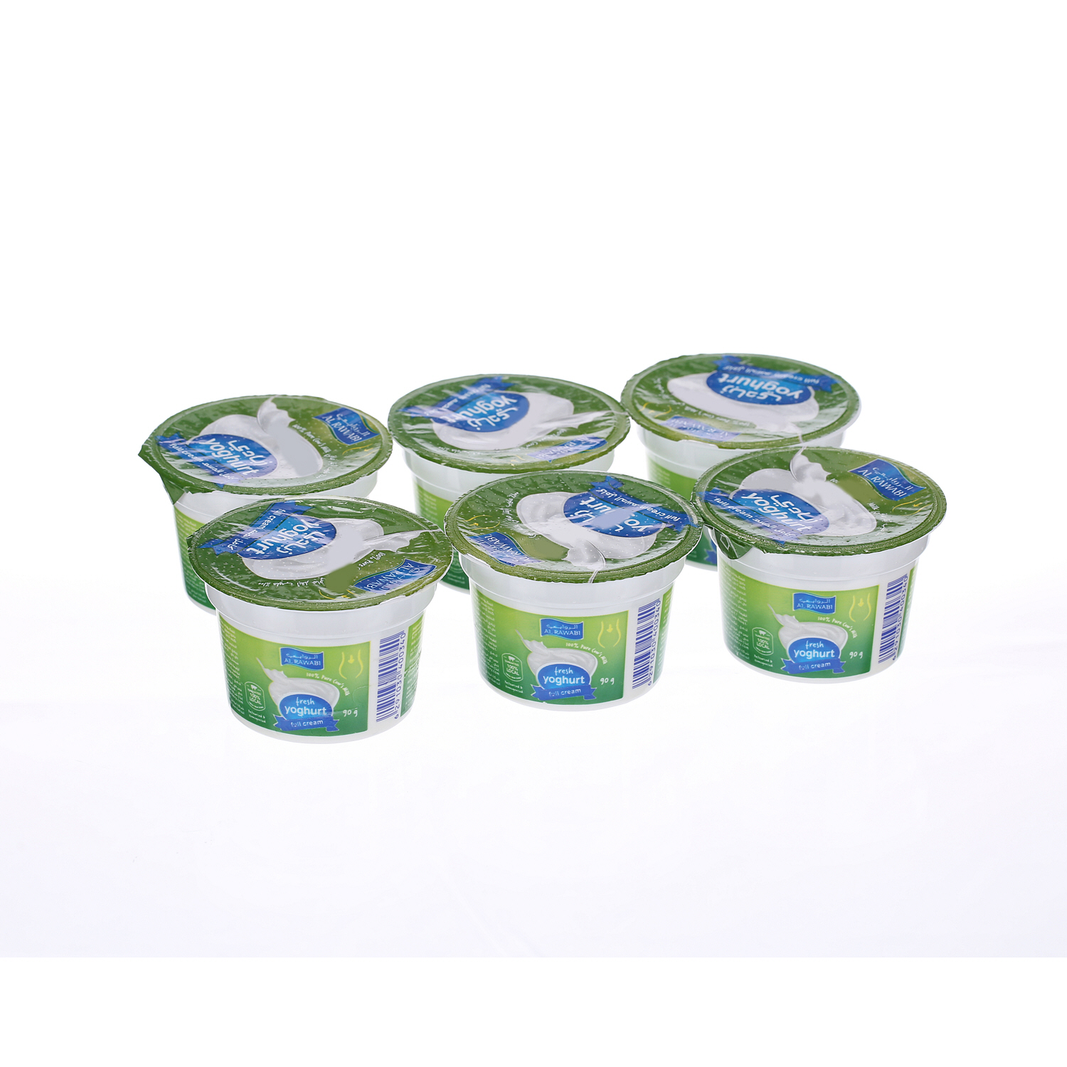 Al Rawabi Fresh Yoghurt Full Cream 90 g × 6 Pack