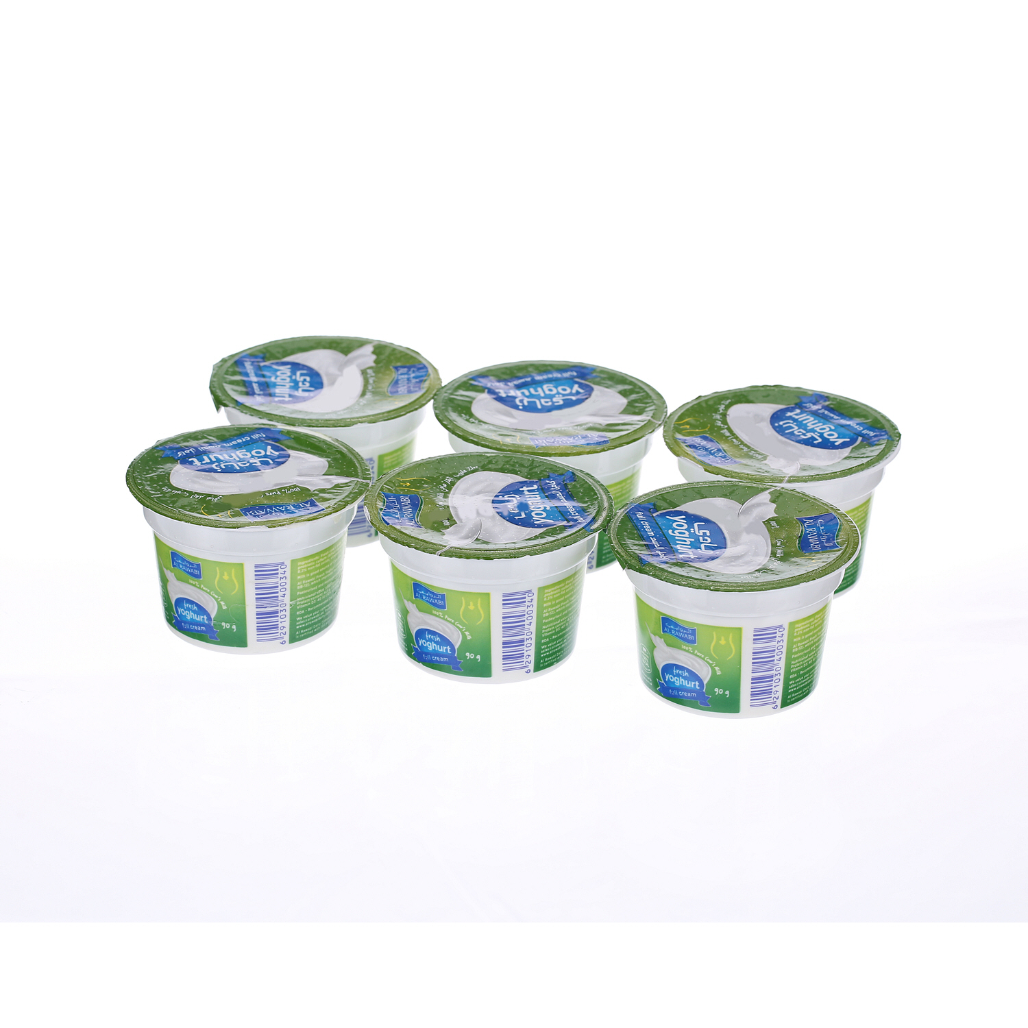 Al Rawabi Fresh Yoghurt Full Cream 90 g × 6 Pack