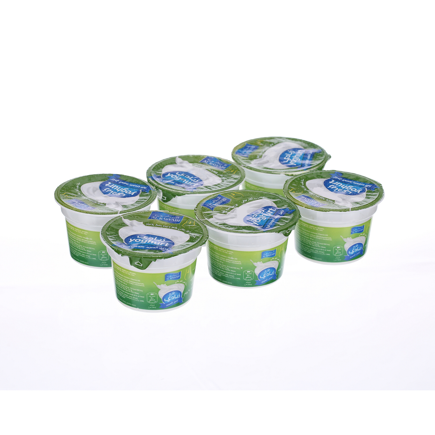 Al Rawabi Fresh Yoghurt Full Cream 90 g × 6 Pack