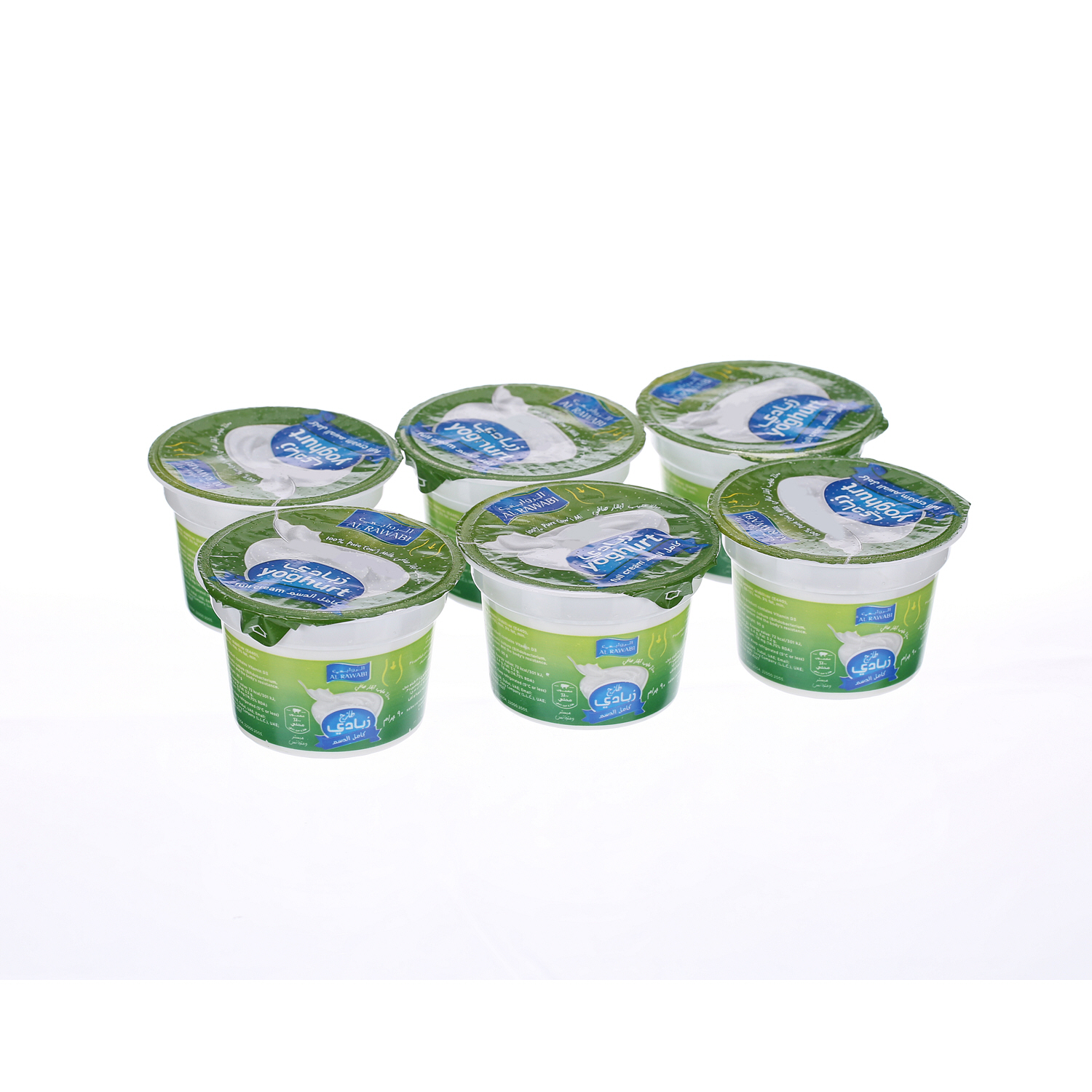 Al Rawabi Fresh Yoghurt Full Cream 90 g × 6 Pack