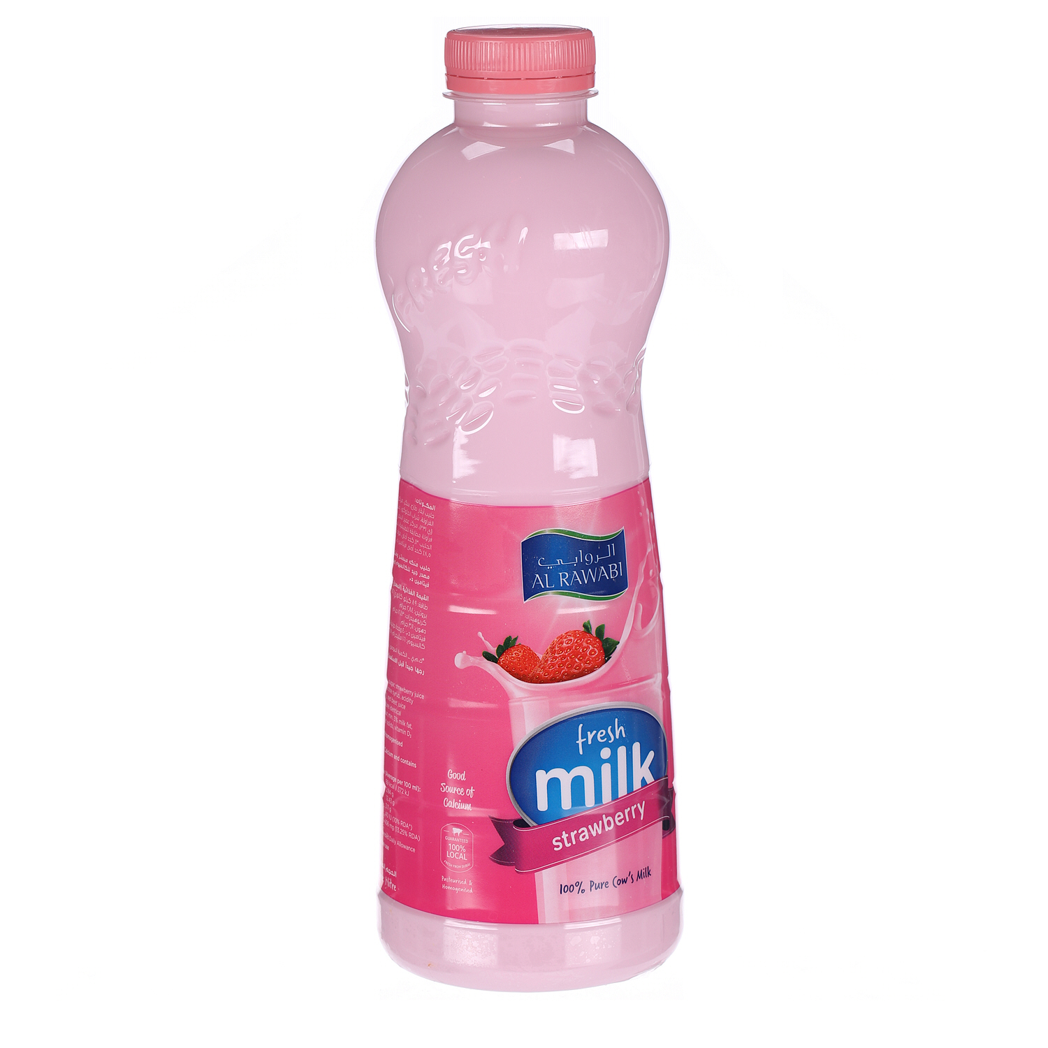 Al Rawabi Fresh Milk Flavoured Strawberry 1Ltr