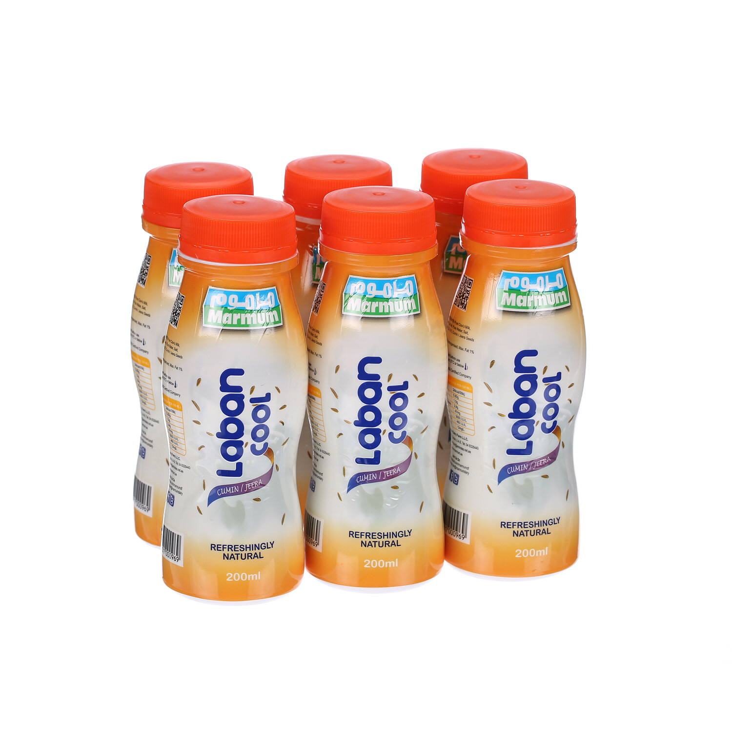 Marmum Laban Cool Cumin Jeera Bottle 200 ml × 6 Pack