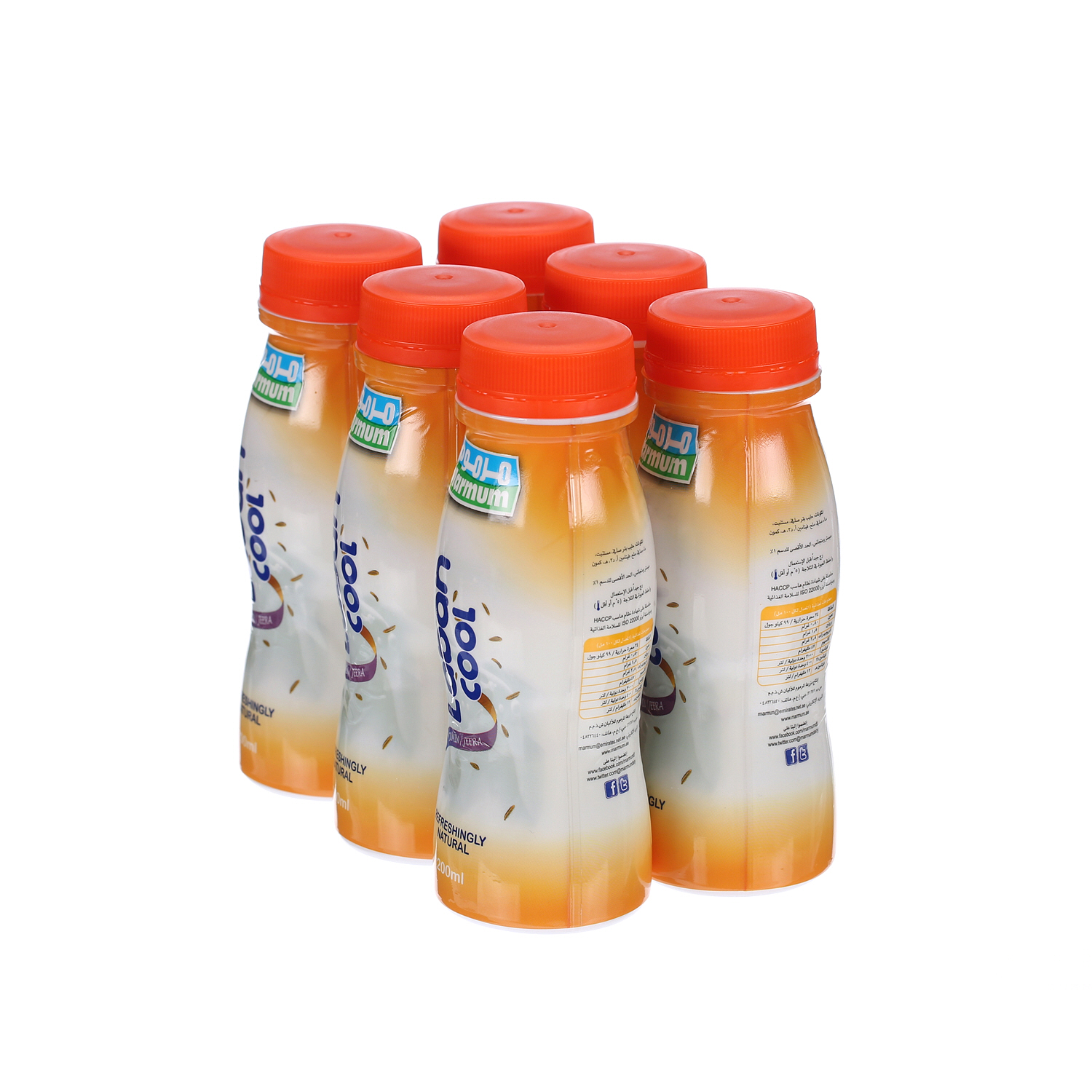 Marmum Laban Cool Cumin Jeera Bottle 200 ml × 6 Pack