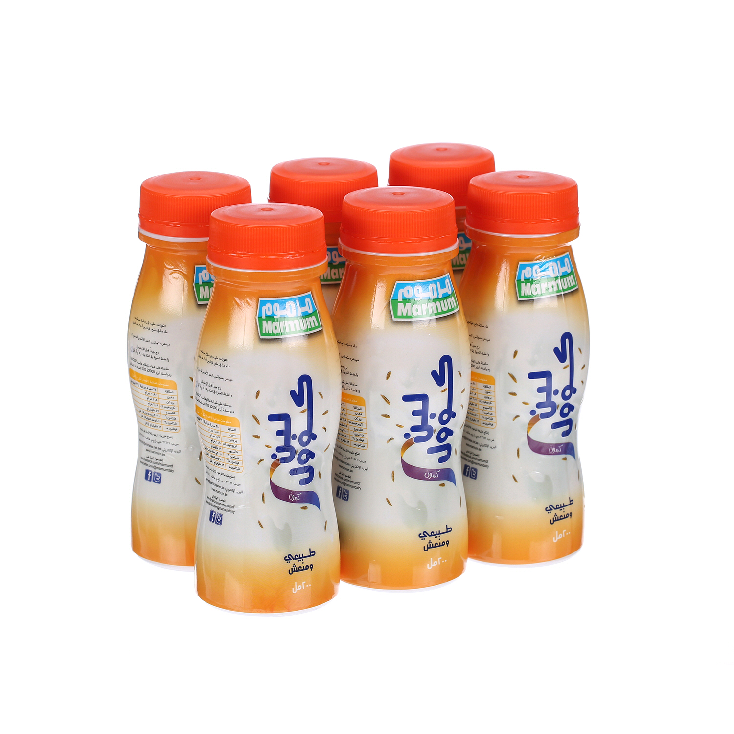 Marmum Laban Cool Cumin Jeera Bottle 200 ml × 6 Pack