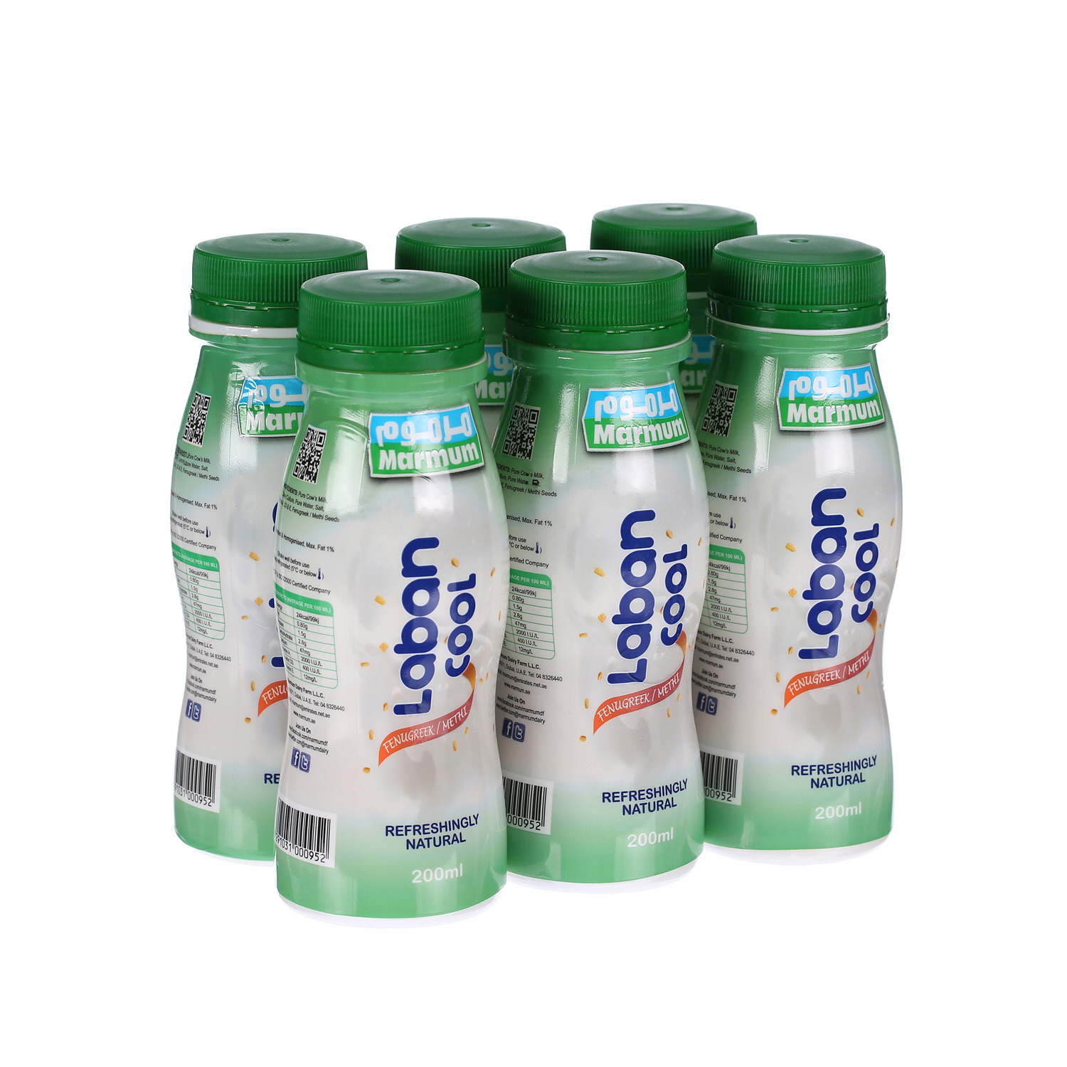 Marmum Laban Cool Meethi Bottle 200 ml × 6 Pack