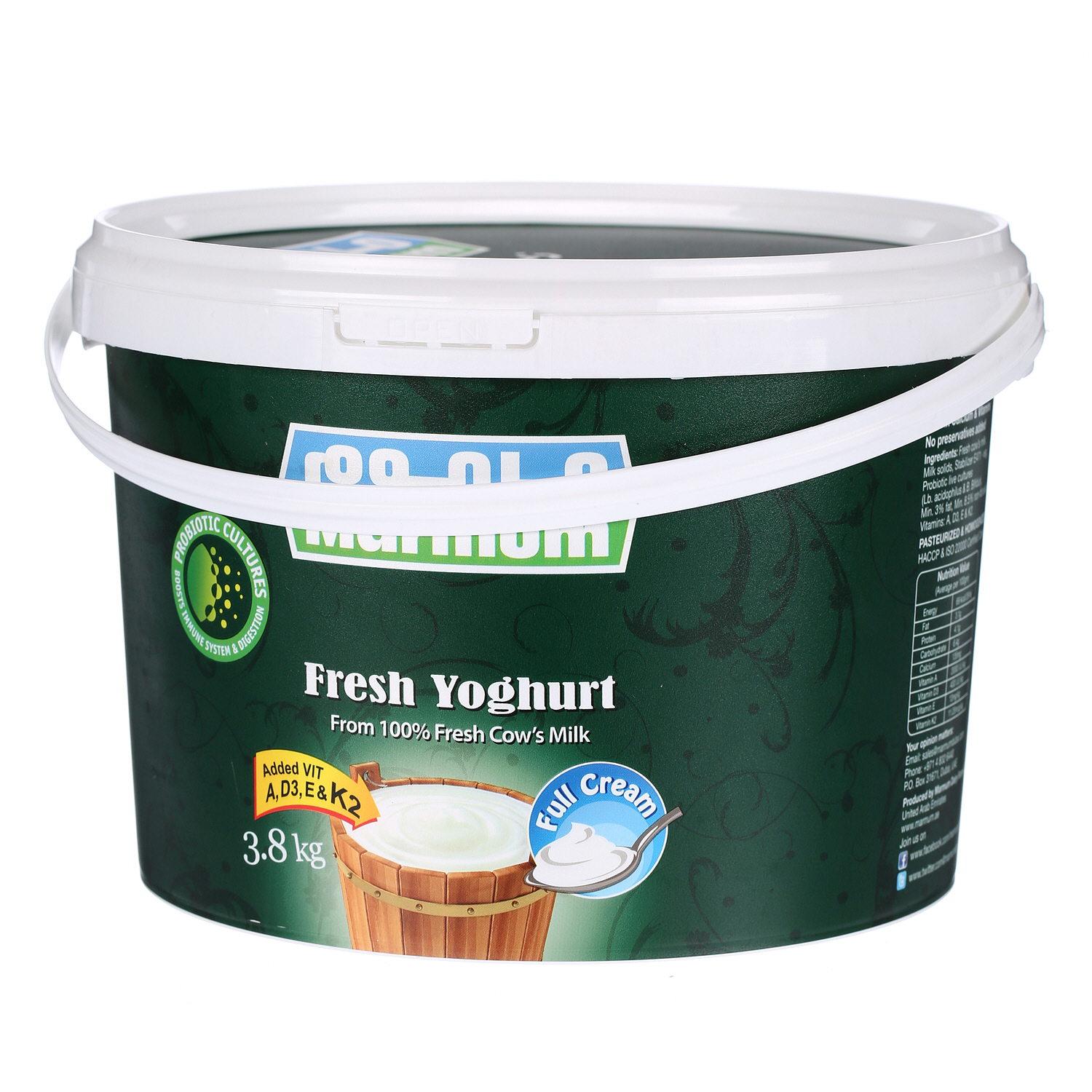 Marmum Fresh Yoghurt Full Cream 3.8 Kg