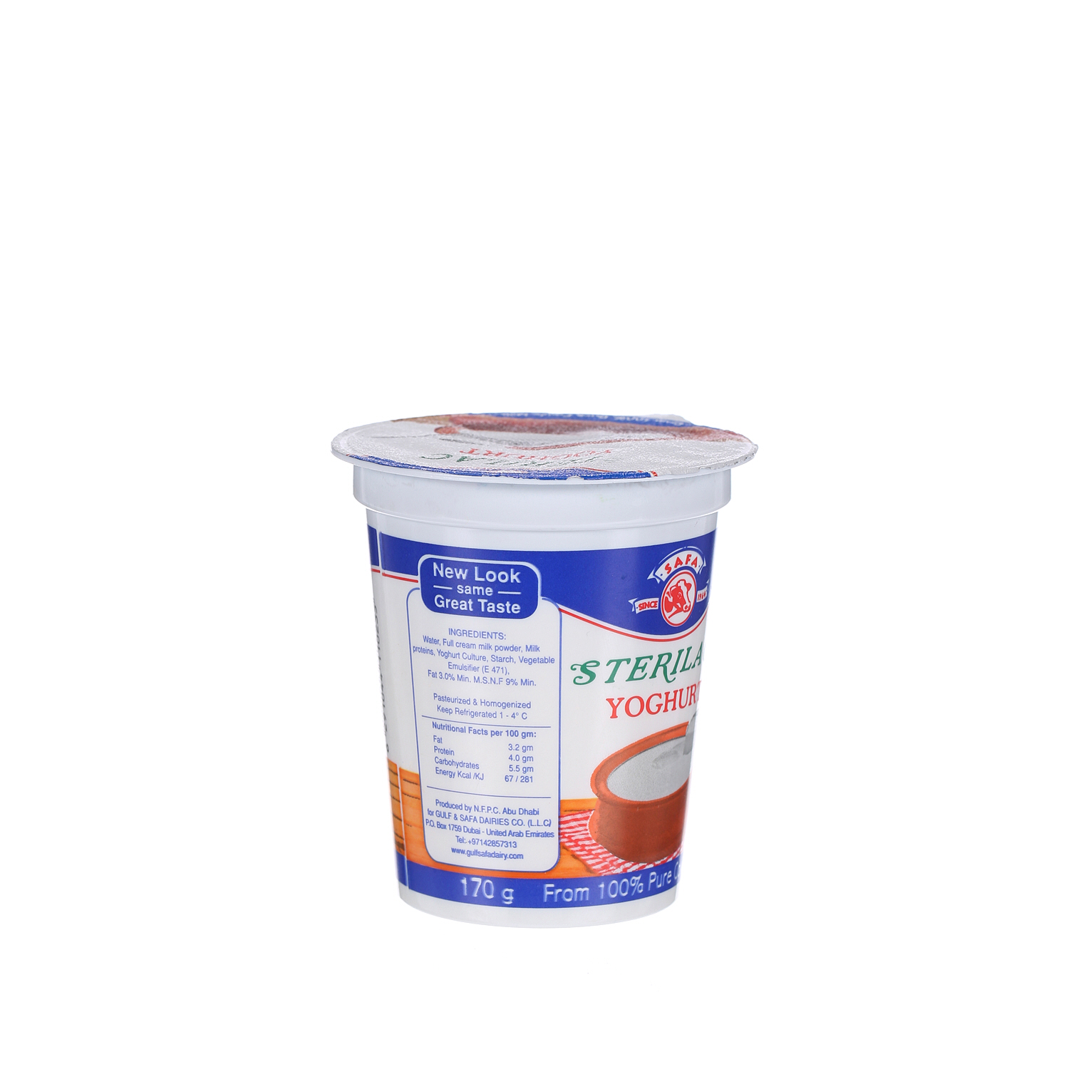 Safa Sterilac Fresh Yoghurt Full Fat 170gm