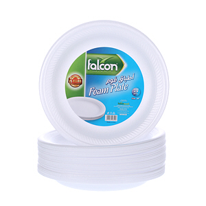 Falcon Foam Plate 10 Inch × 25 Pack