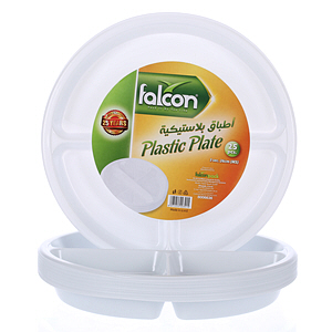 Falcon Plastic Round Plate 25 Pack