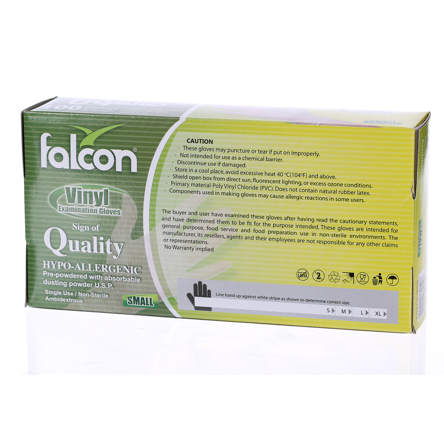 Falcon Powder Free Gloves Small 100 Pack