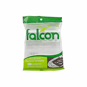 Falcon Clear Plastic Table Spoon 50 Pack