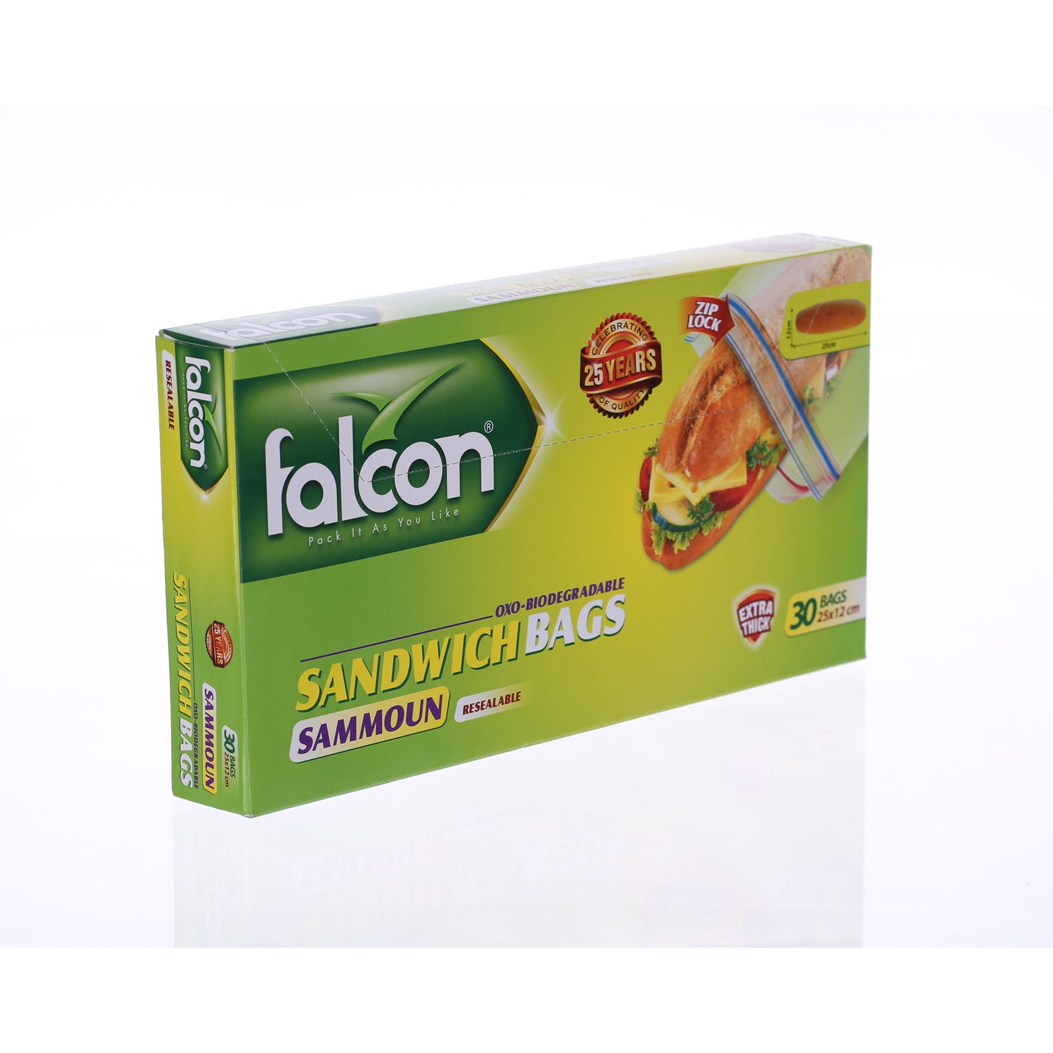 Falcon Samoon Sandwich Bag Large 30 Pack