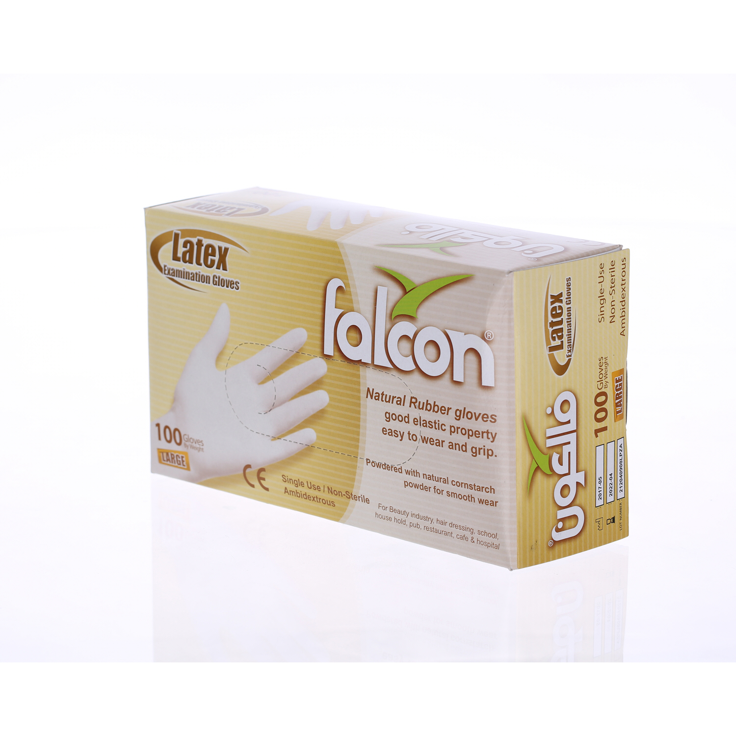 Falcon Latex Gloves Large 100 Pieces