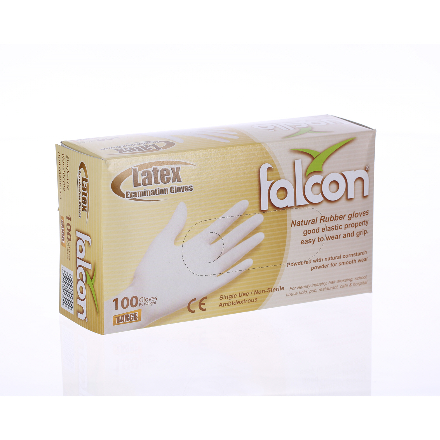 Falcon Latex Gloves Large 100 Pieces