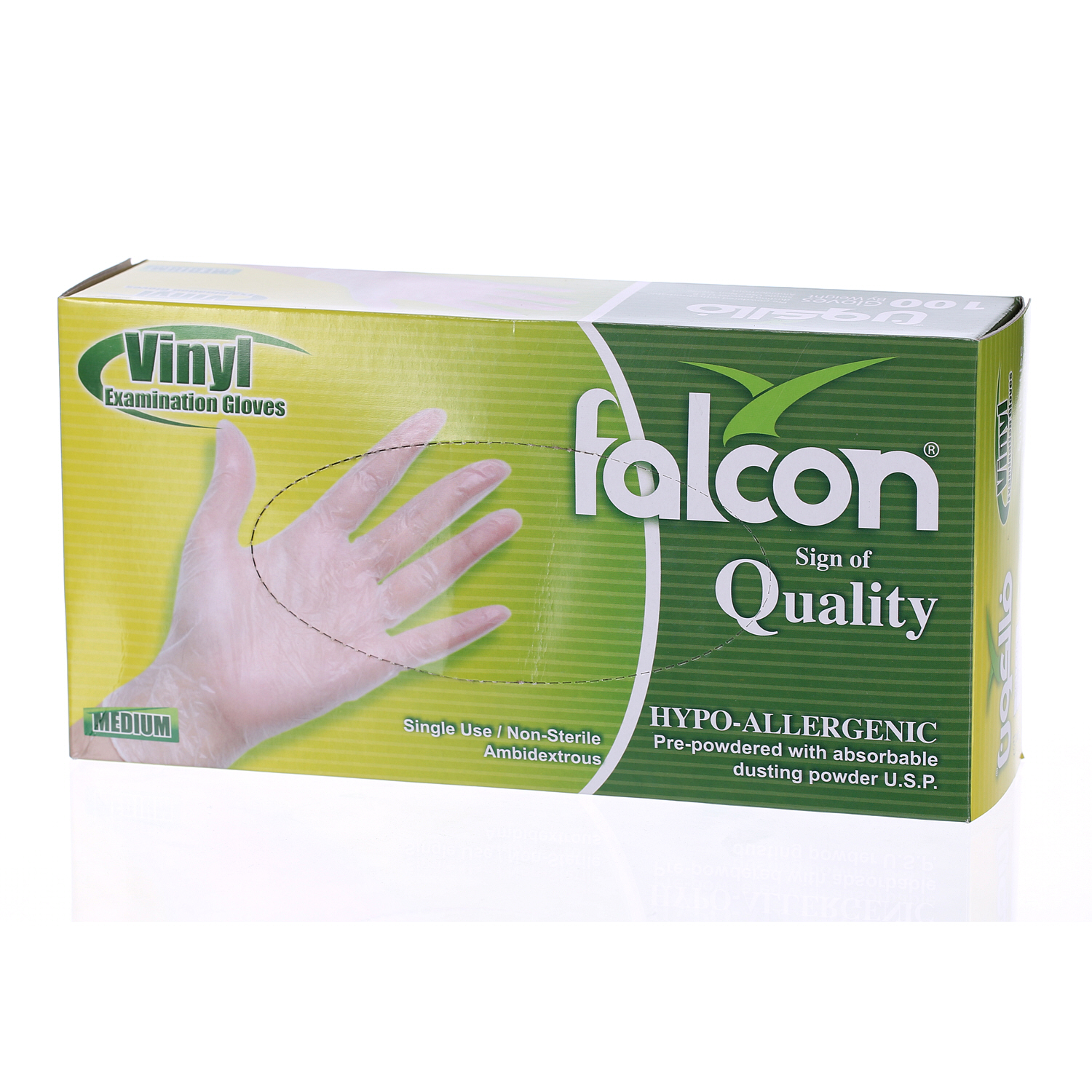 Falcon Vinyl Gloves Medium 100 Pack