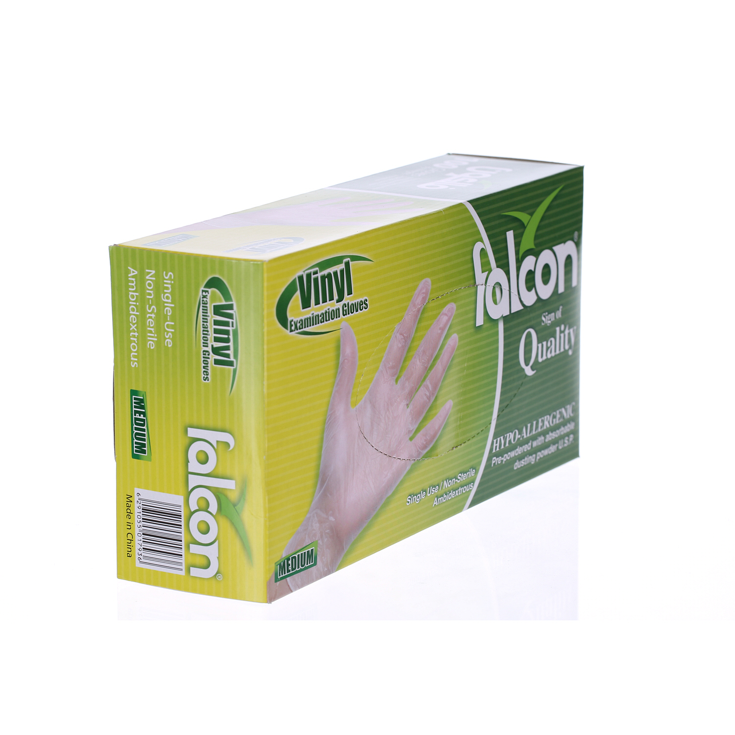 Falcon Vinyl Gloves Medium 100 Pack