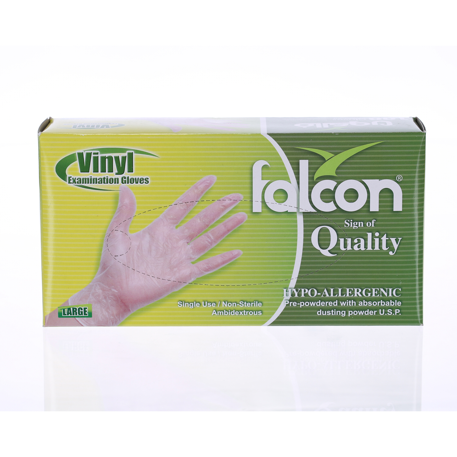 Falcon Vinyl Gloves Large 100 Pack