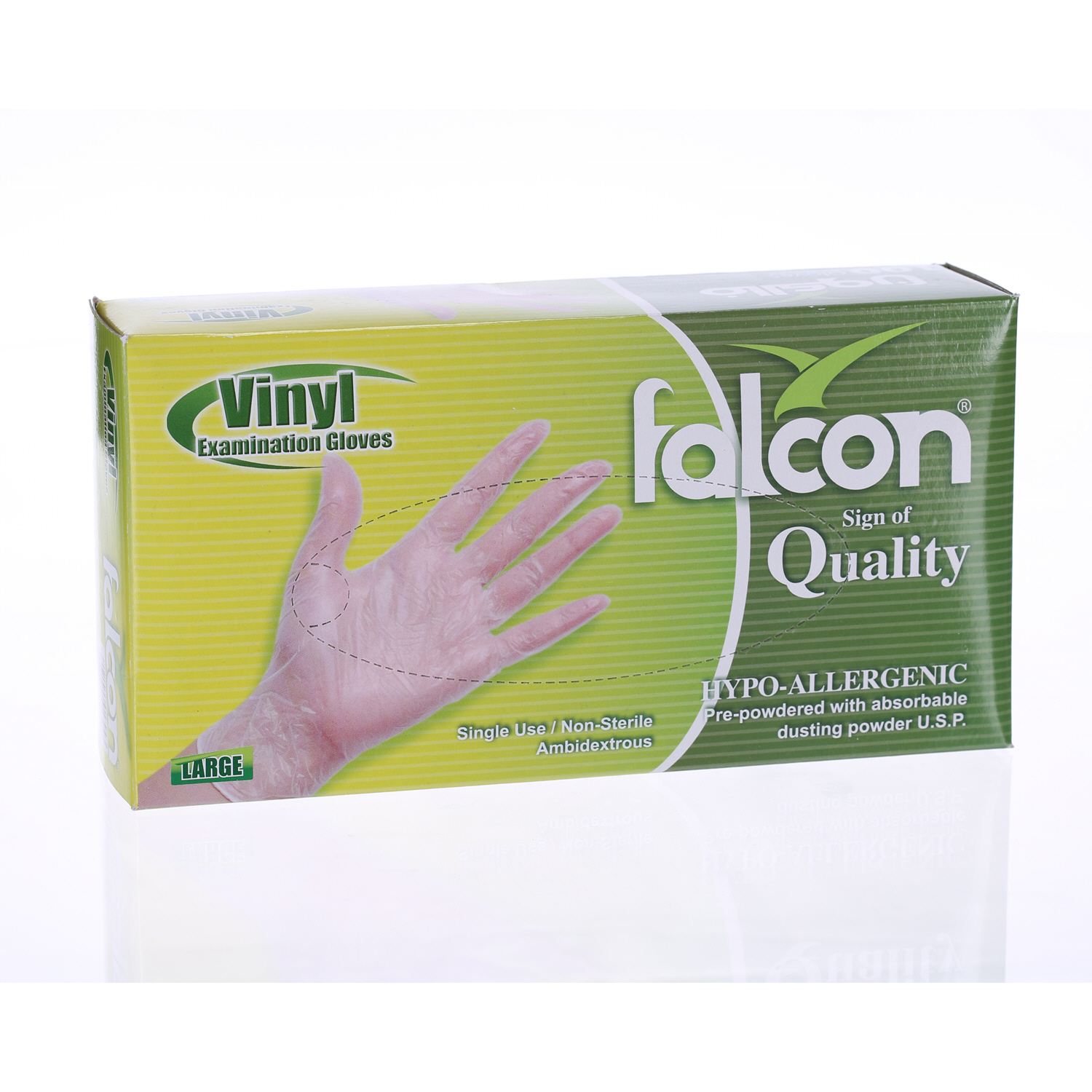 Falcon Vinyl Gloves Large 100 Pack