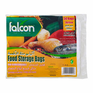 Falcon Food Storage Bags – Small 36 x 15 cm (1 Pack x 50 Bags)