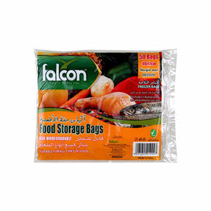 Falcon Food Storage Bags – Medium 40 x 17 cm (1 Pack x 50 Bags)