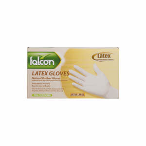 Falcon Latex Gloves Size XL 95 Pieces Falcon Latex Gloves Size XL 95 Pieces