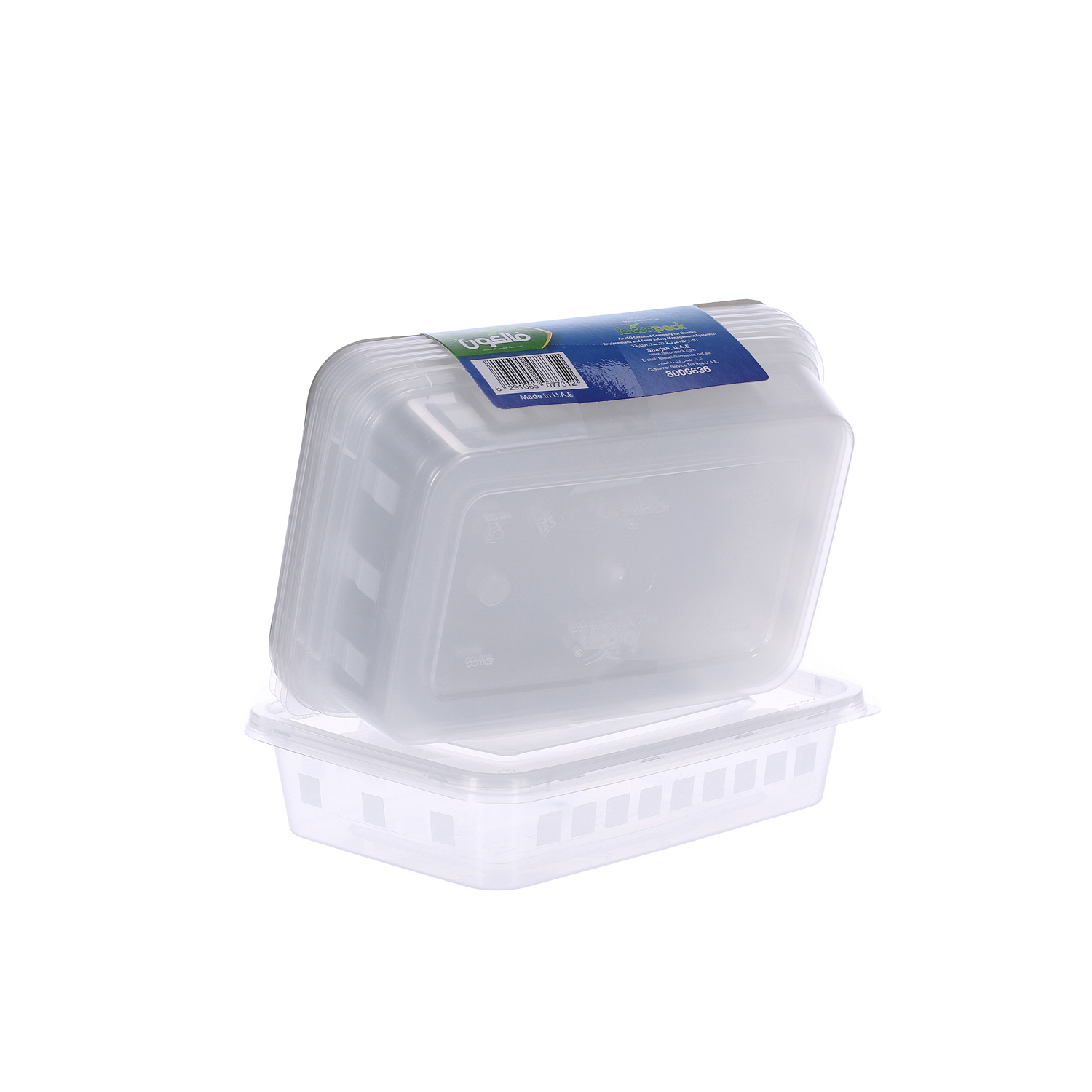 Falcon Retail Microwave Container Rectangle 500cc with Lid 5 Pack