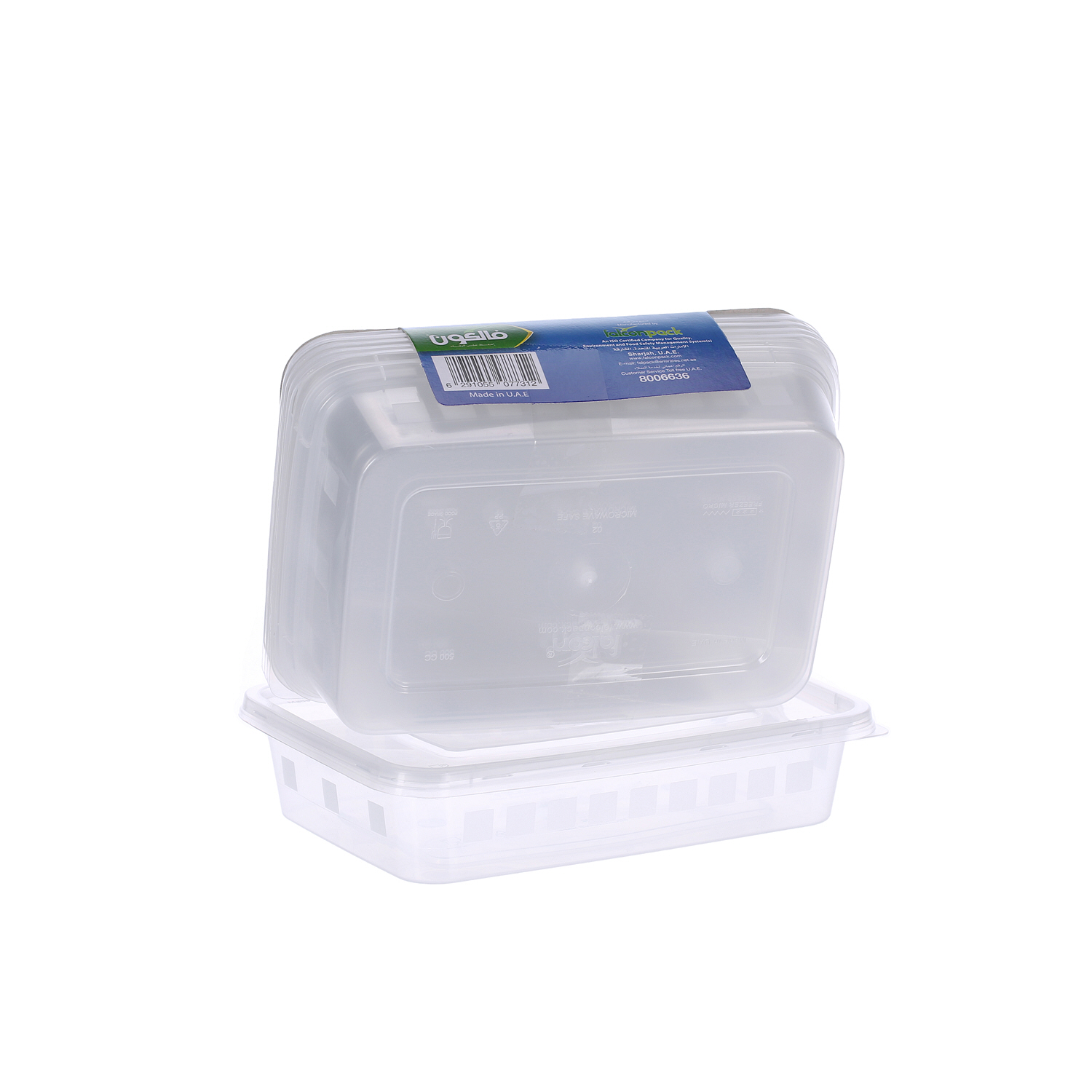 Falcon Retail Microwave Container Rectangle 500cc with Lid 5 Pack