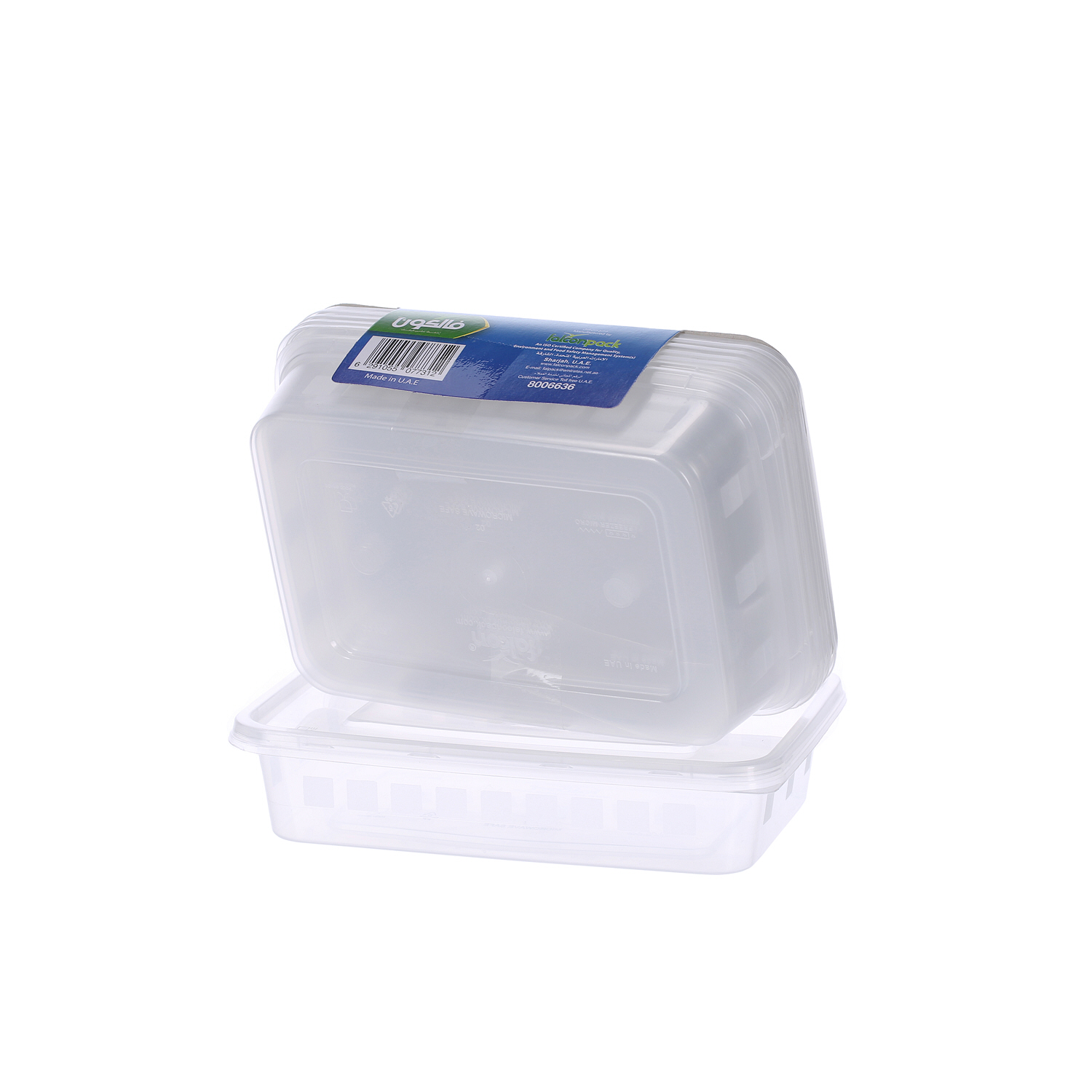 Falcon Retail Microwave Container Rectangle 500cc with Lid 5 Pack