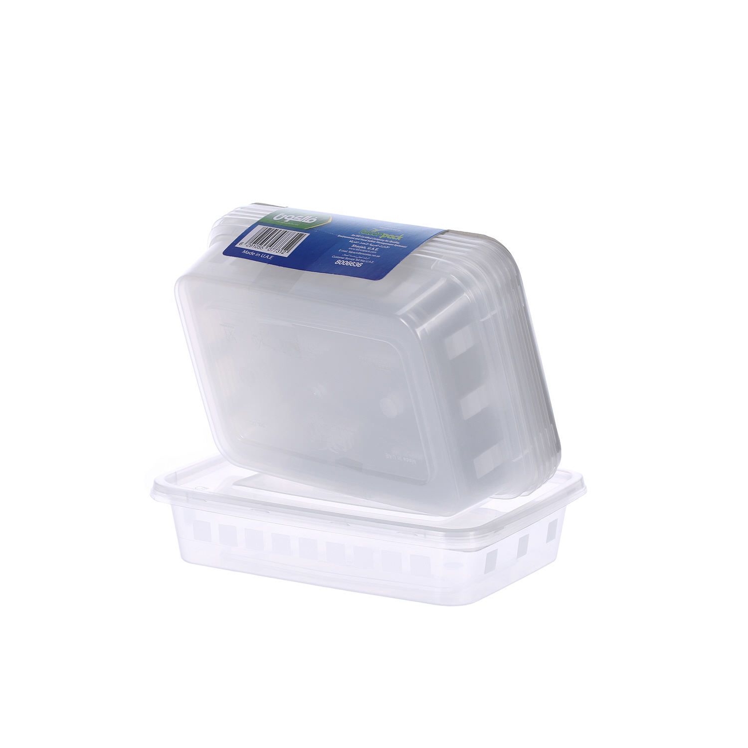 Falcon Retail Microwave Container Rectangle 500cc with Lid 5 Pack