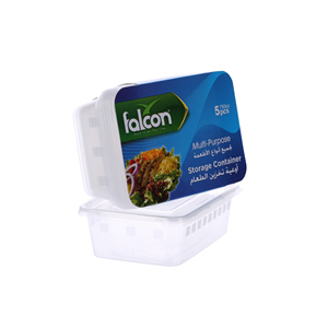 Falcon Retail Microwave Container Rectangle 750Cc with Lid 5'S