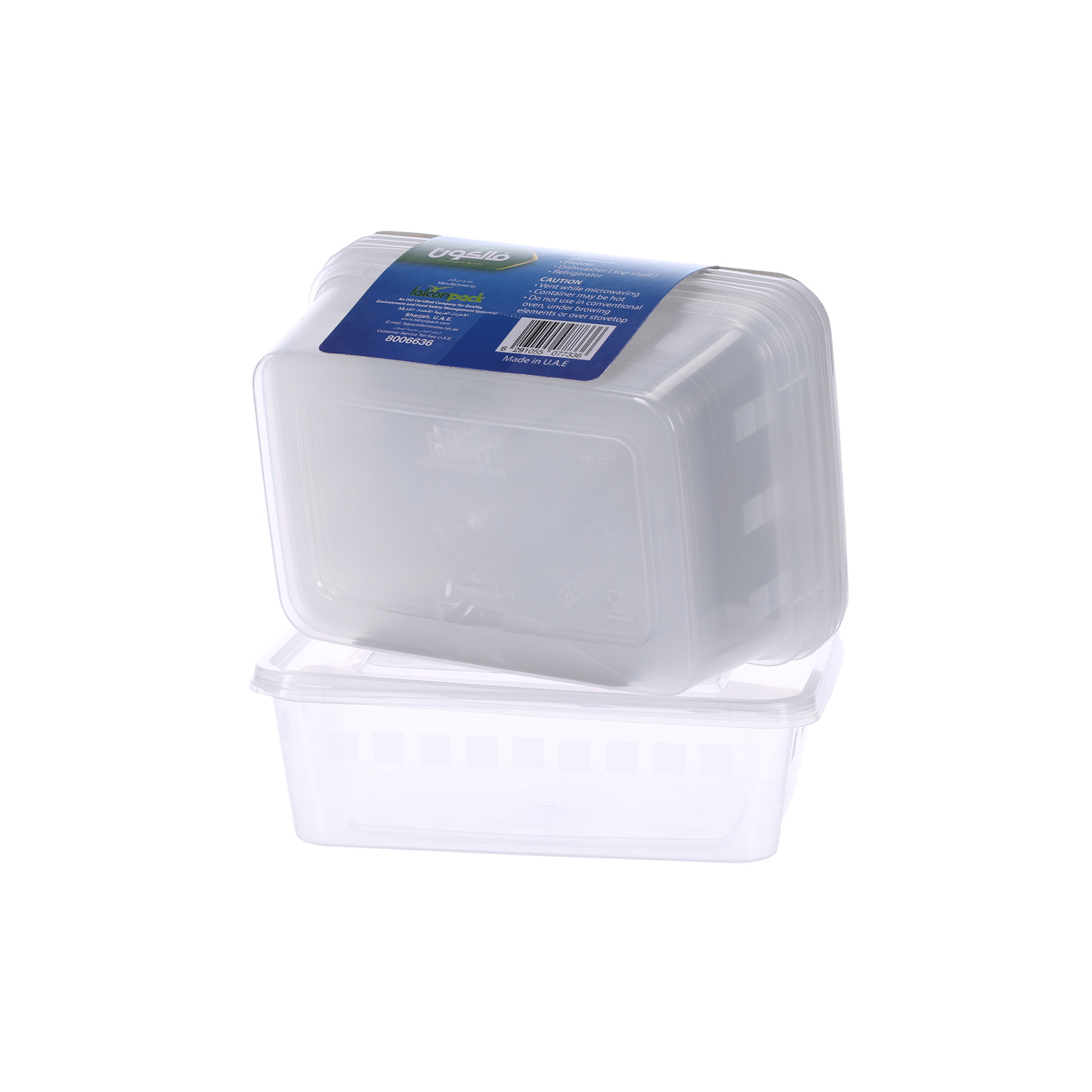 Falcon Retail Microwave Container Rectangle 750Cc with Lid 5'S