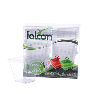 Falcon Mini Dessert Square Cup Crystal 200 ml