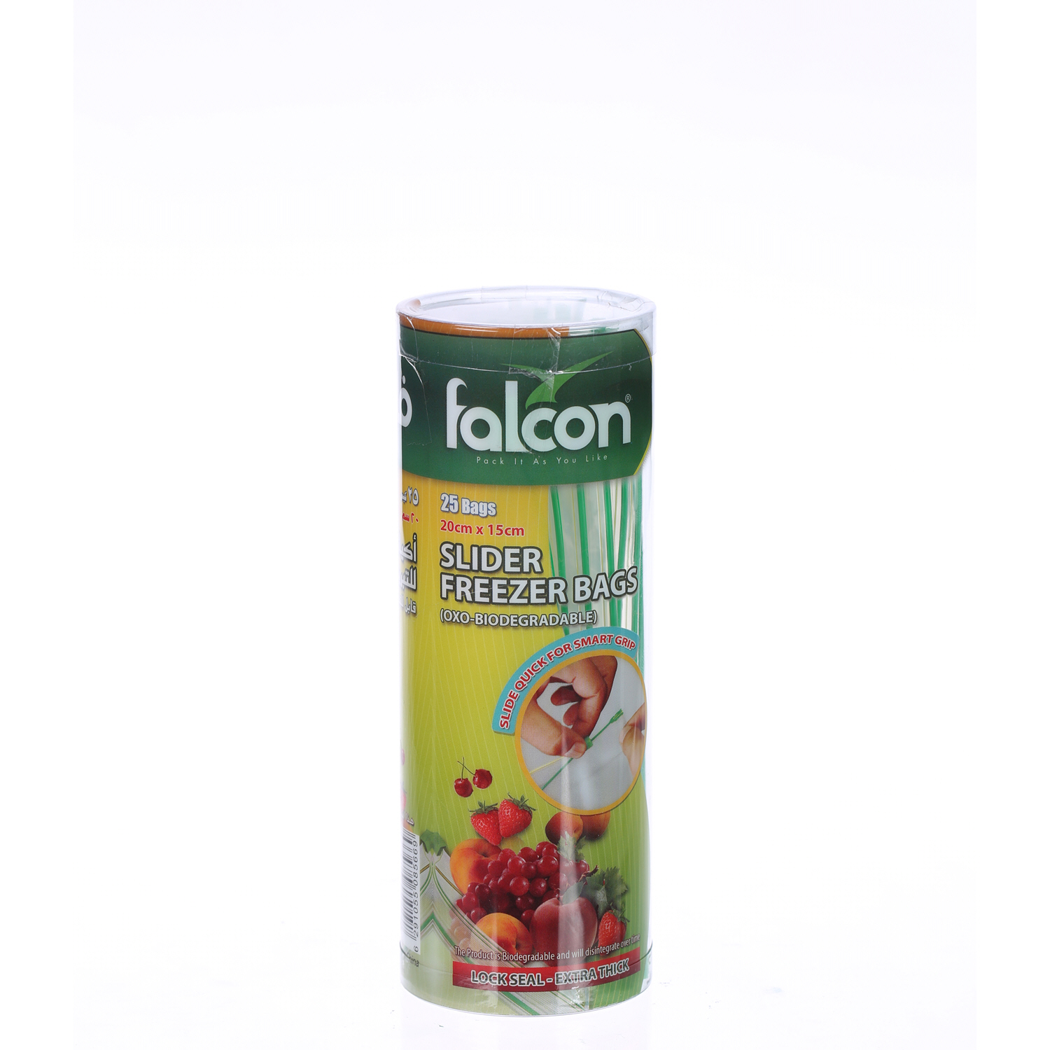 Falcon Slider Plastic Bags Bio 20X15Cm 25'S