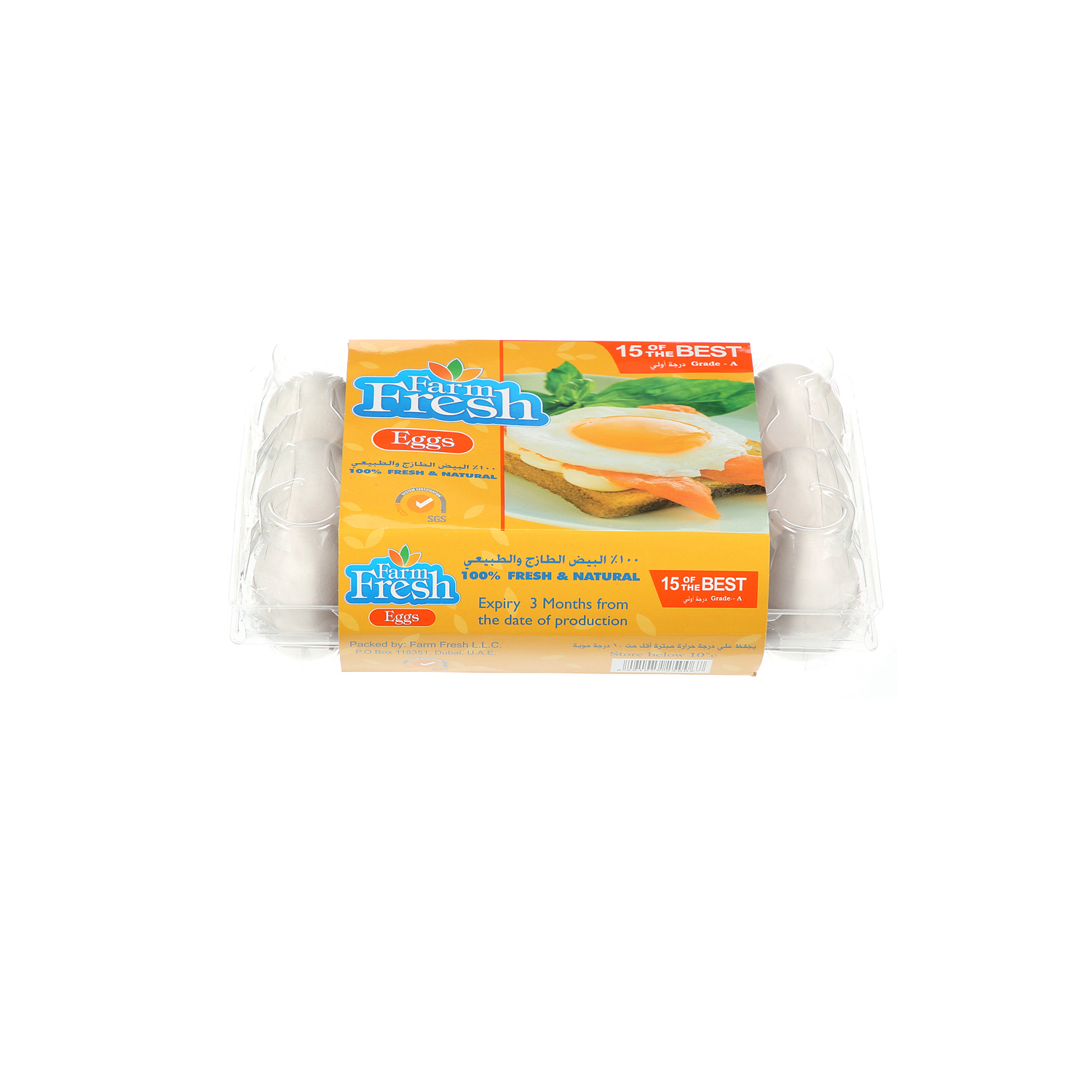 Farm Fresh White Eggs 15 Pack