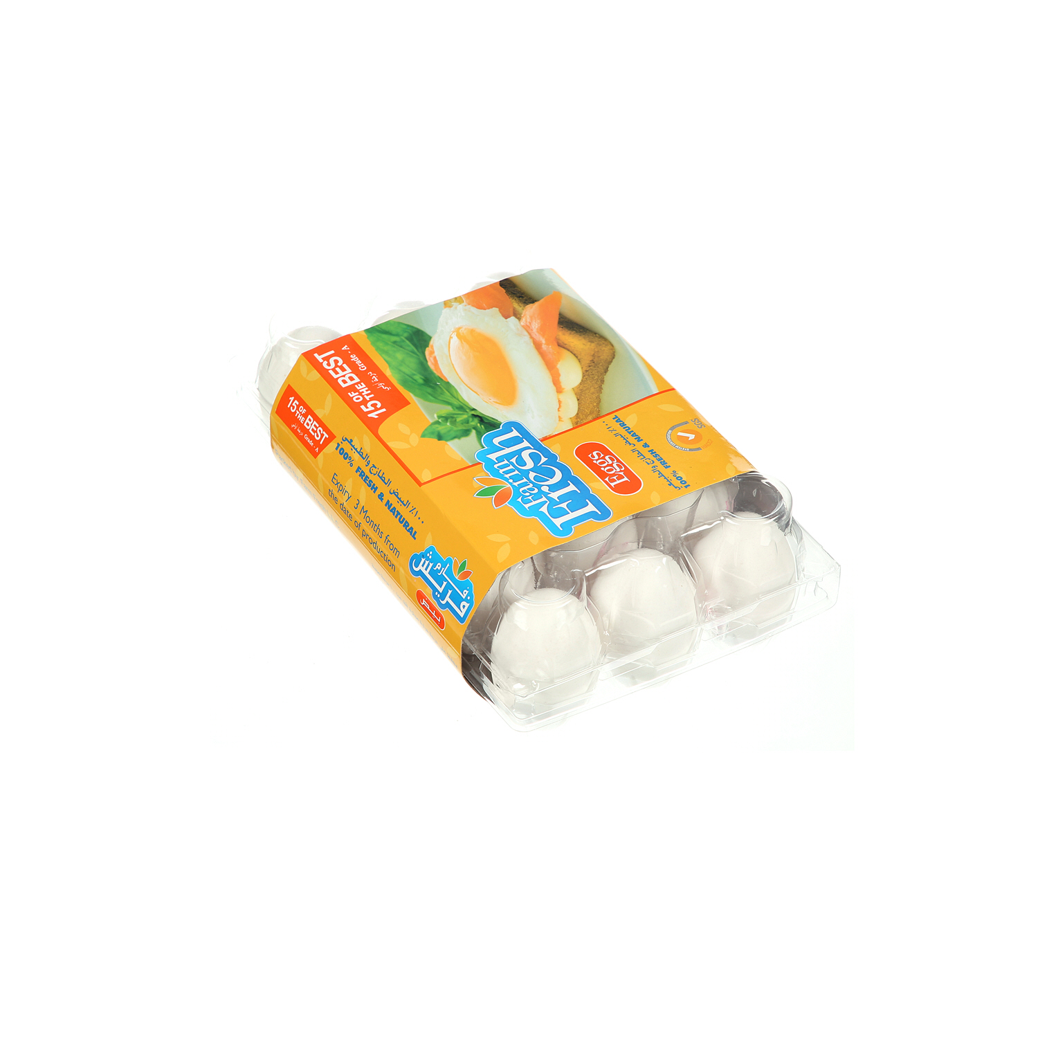 Farm Fresh White Eggs 15 Pack